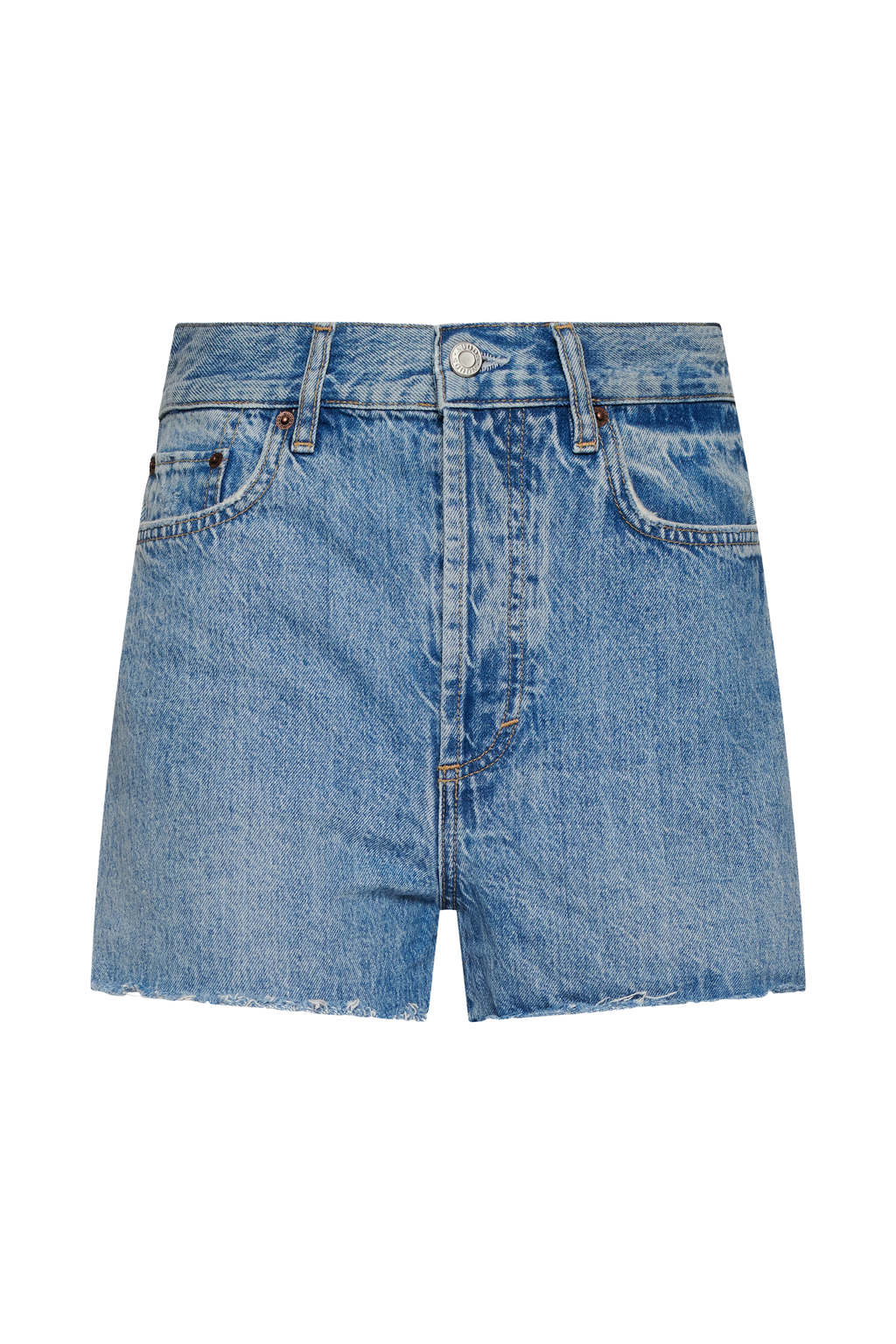 nuuds a-line vintage cut-off denim shorts high waist bottoms for women
