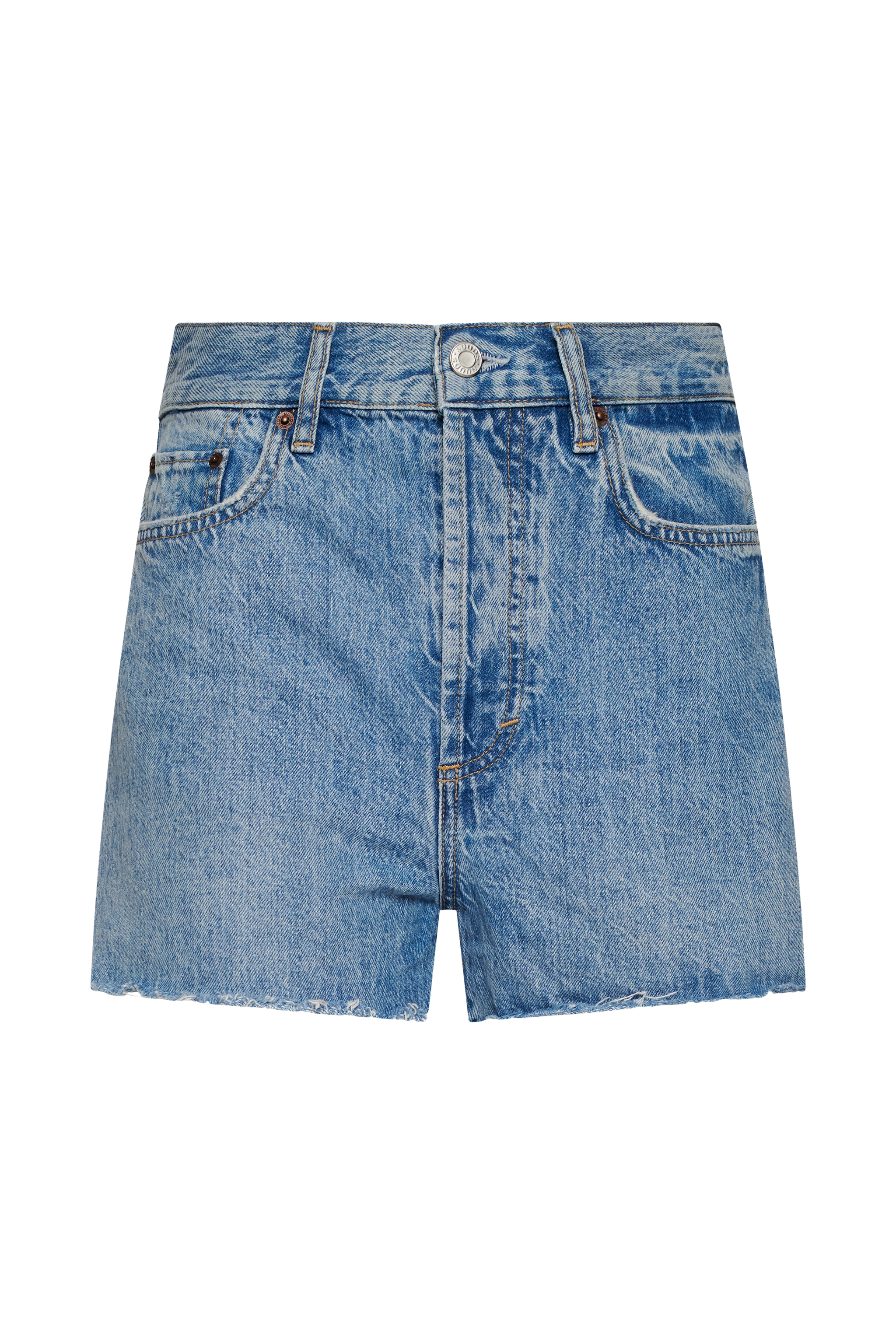 nuuds a-line vintage cut-off denim shorts high waist bottoms for women