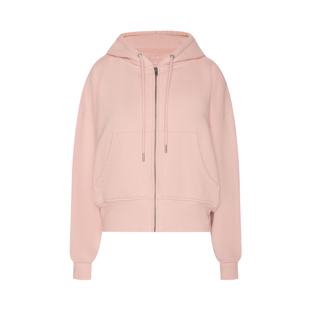 Vintage Fleece Zip Hoodie | Dusty Rose