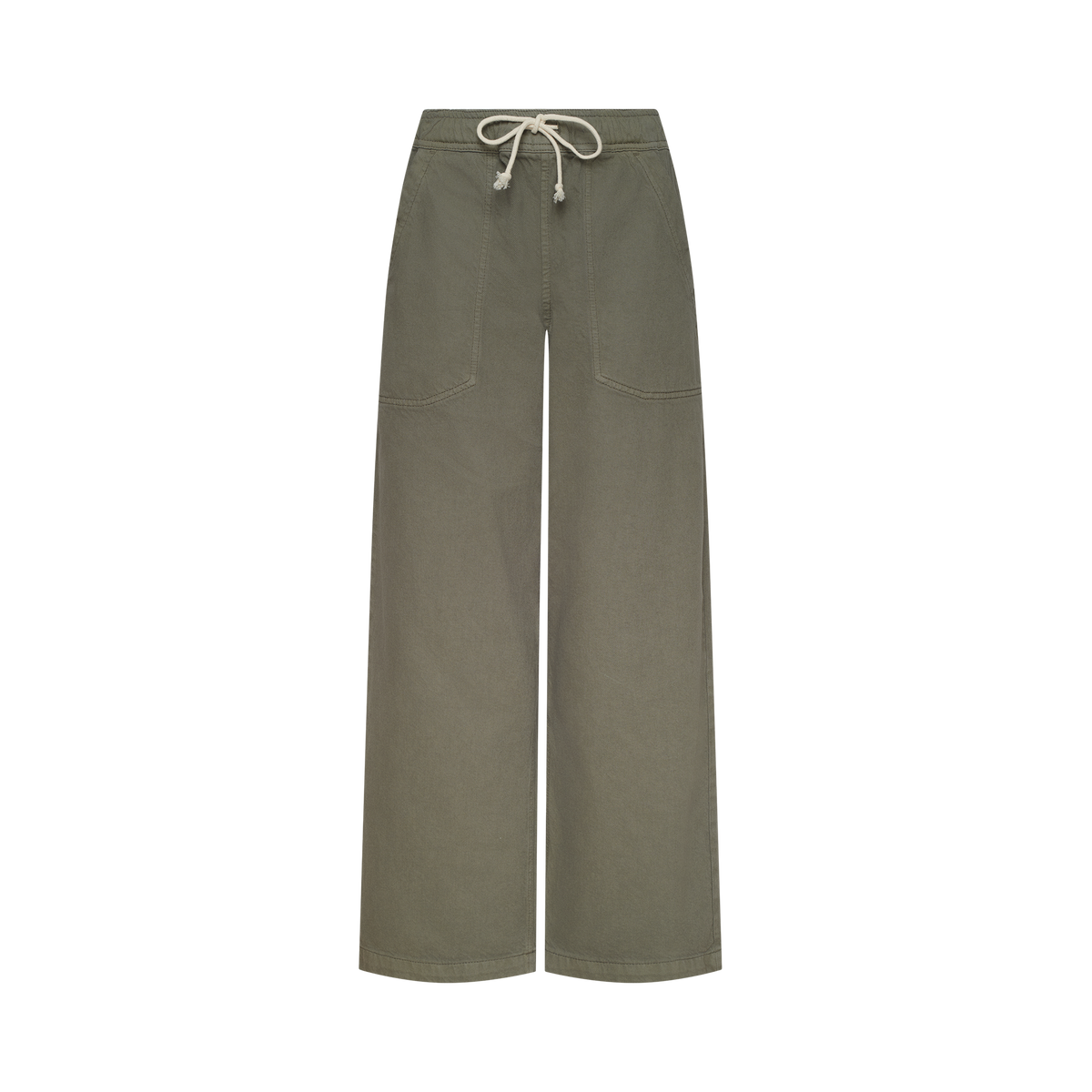 Color:Darkest Olive | Pull-On Twill Pant