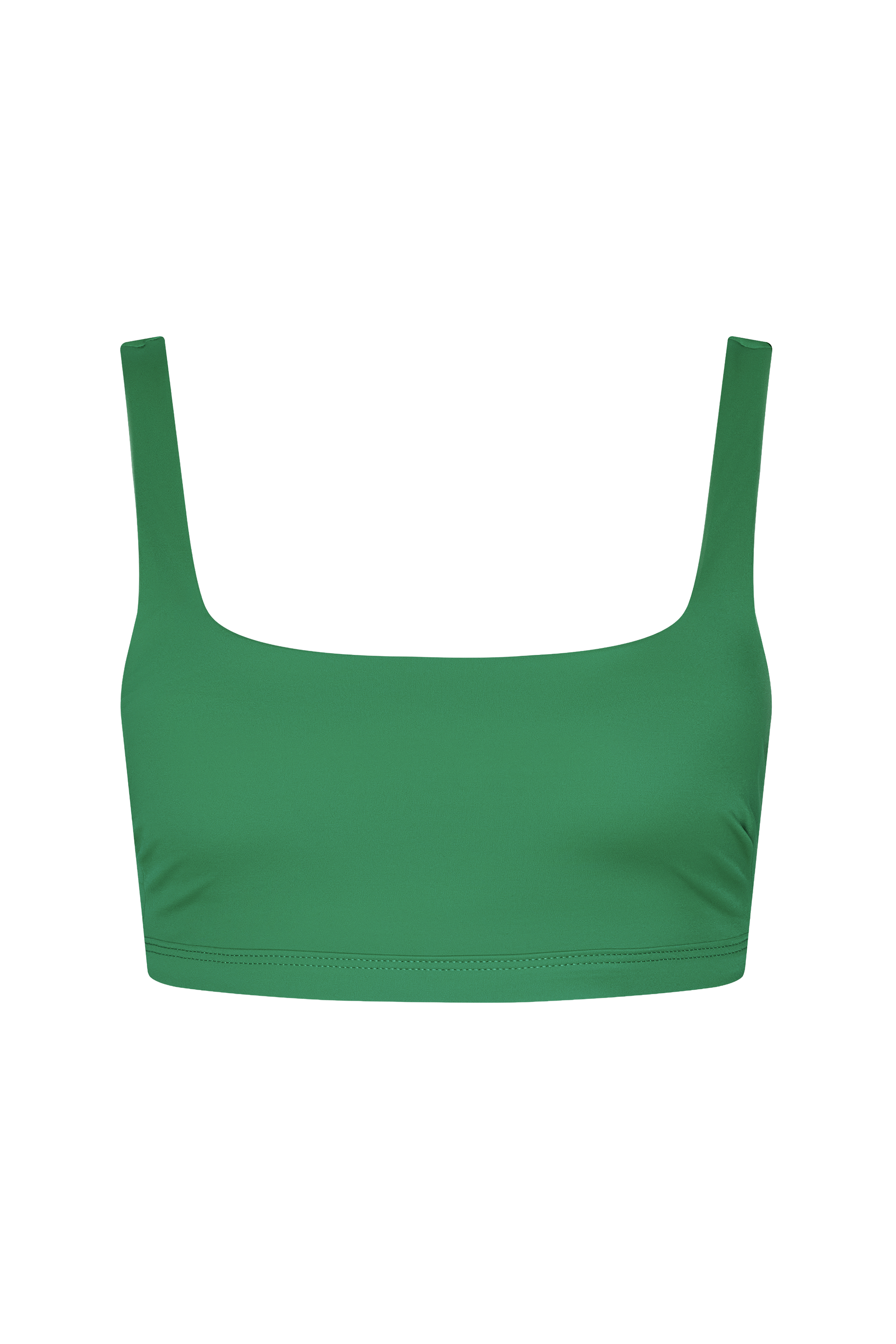 Square Neck Bikini Top | Smooth Emerald