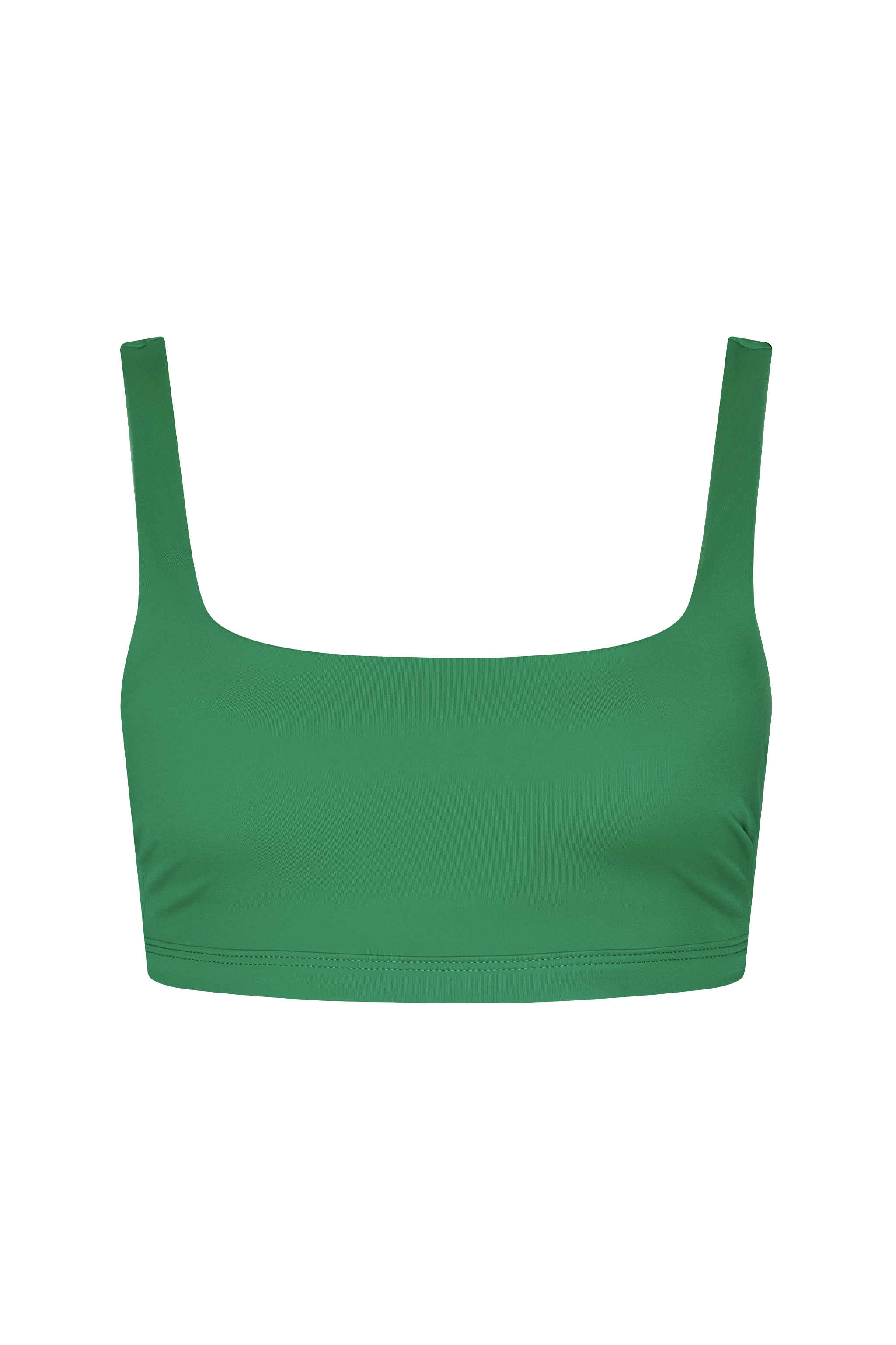 Square Neck Bikini Top | Smooth Emerald