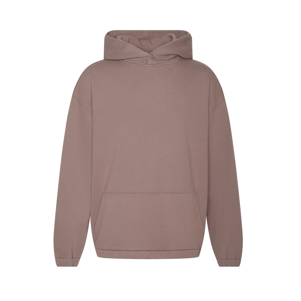 Vintage Fleece Oversized Boxy Hoodie | Cocoa