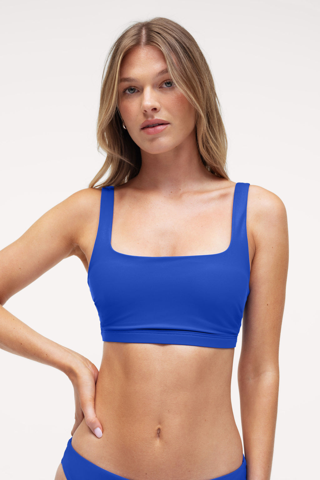 Square Neck Bikini Top | Smooth Blueberry
