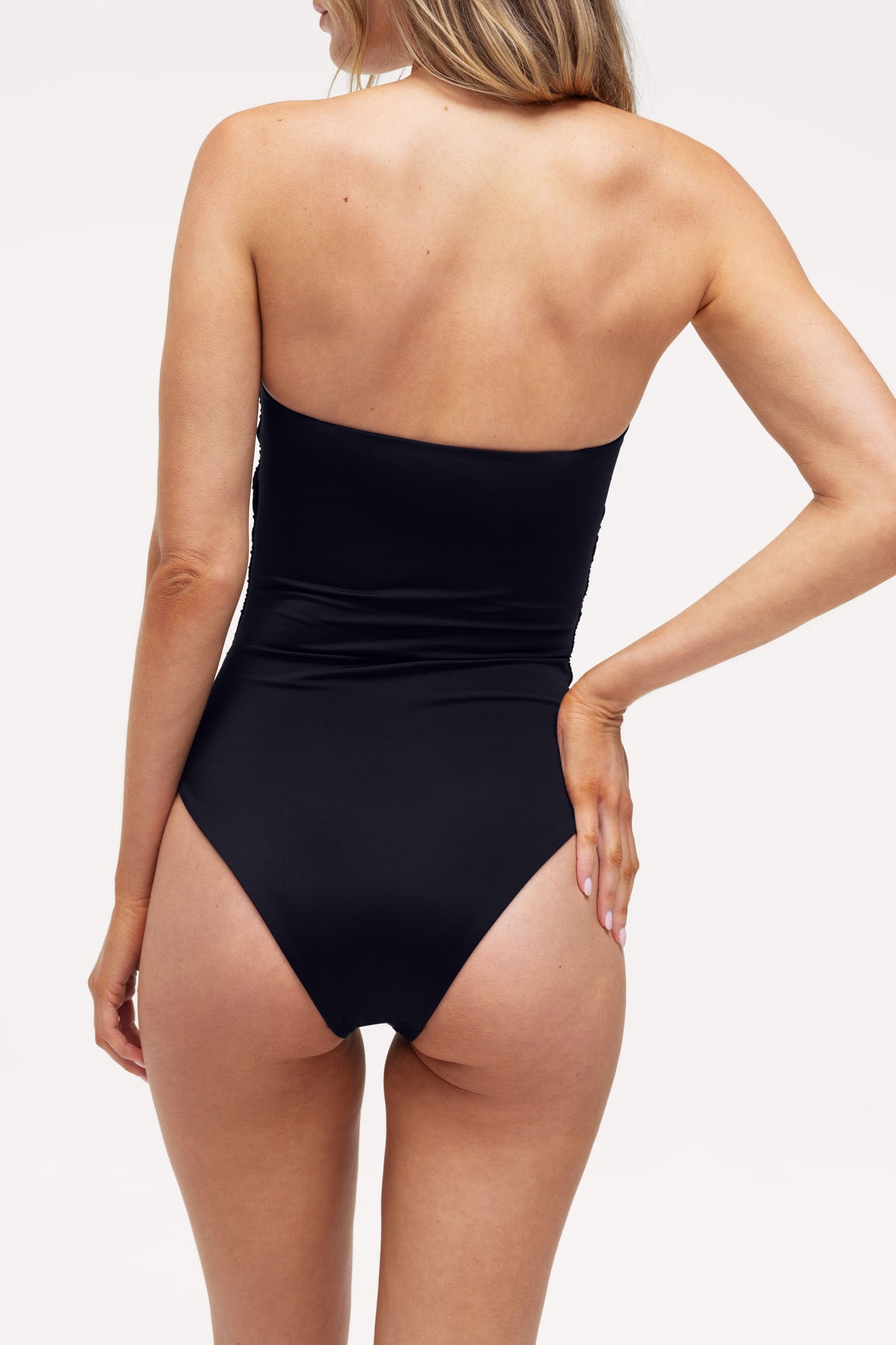 Color:Black | Ruched One Piece