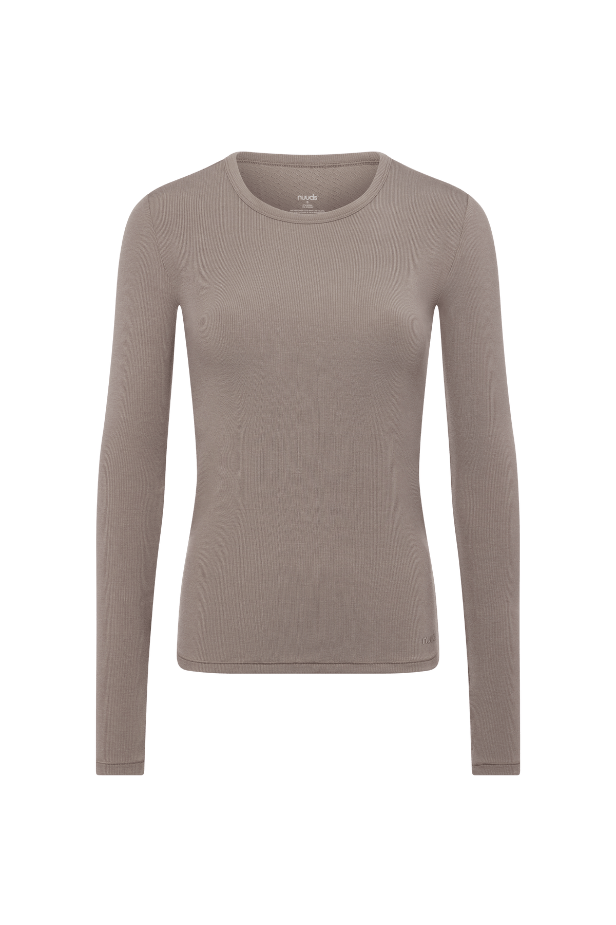 Color:Cocoa | Sporty Rib Bra Long Sleeve