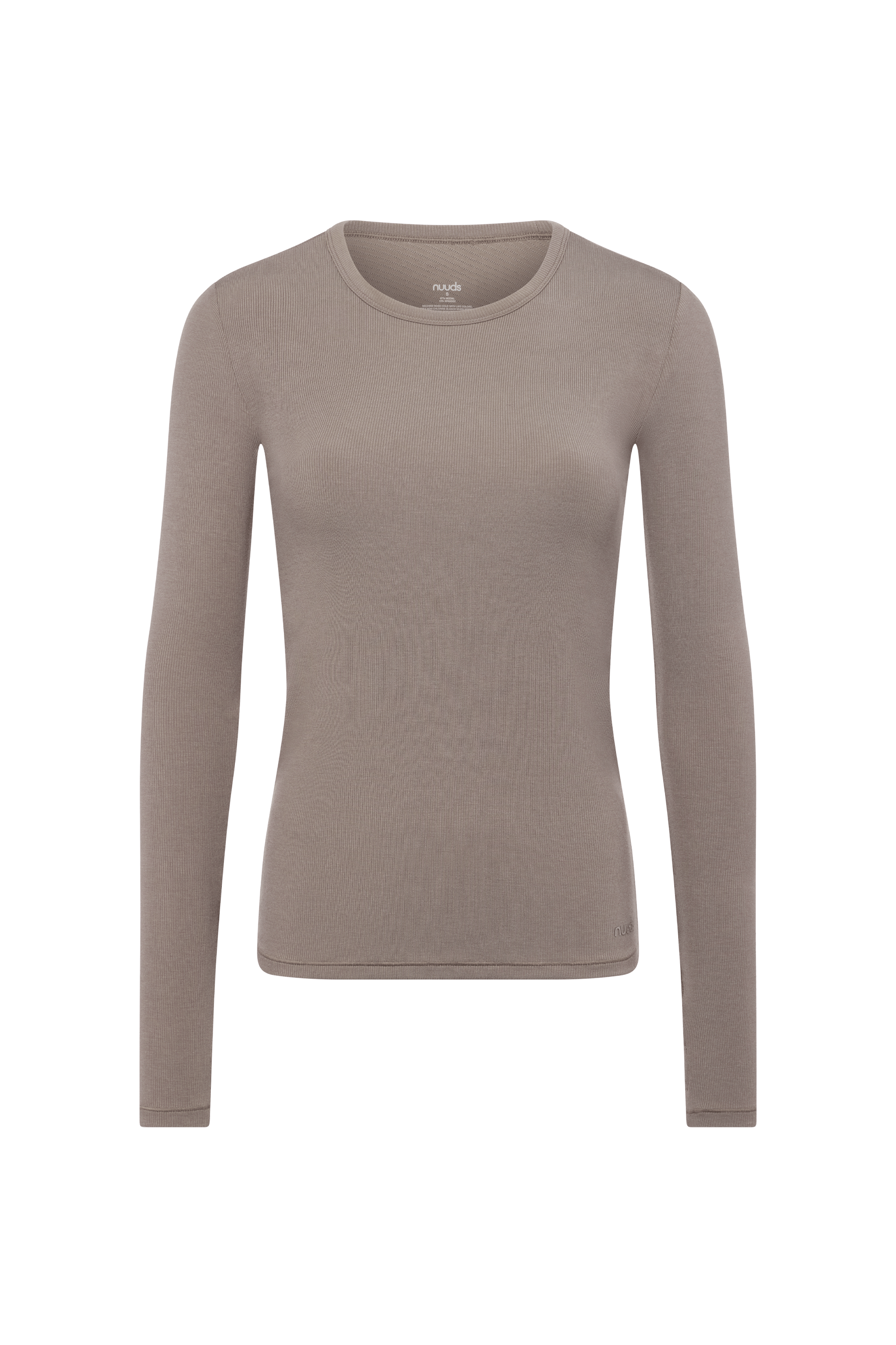 Sporty Rib Bra Long Sleeve | Cocoa