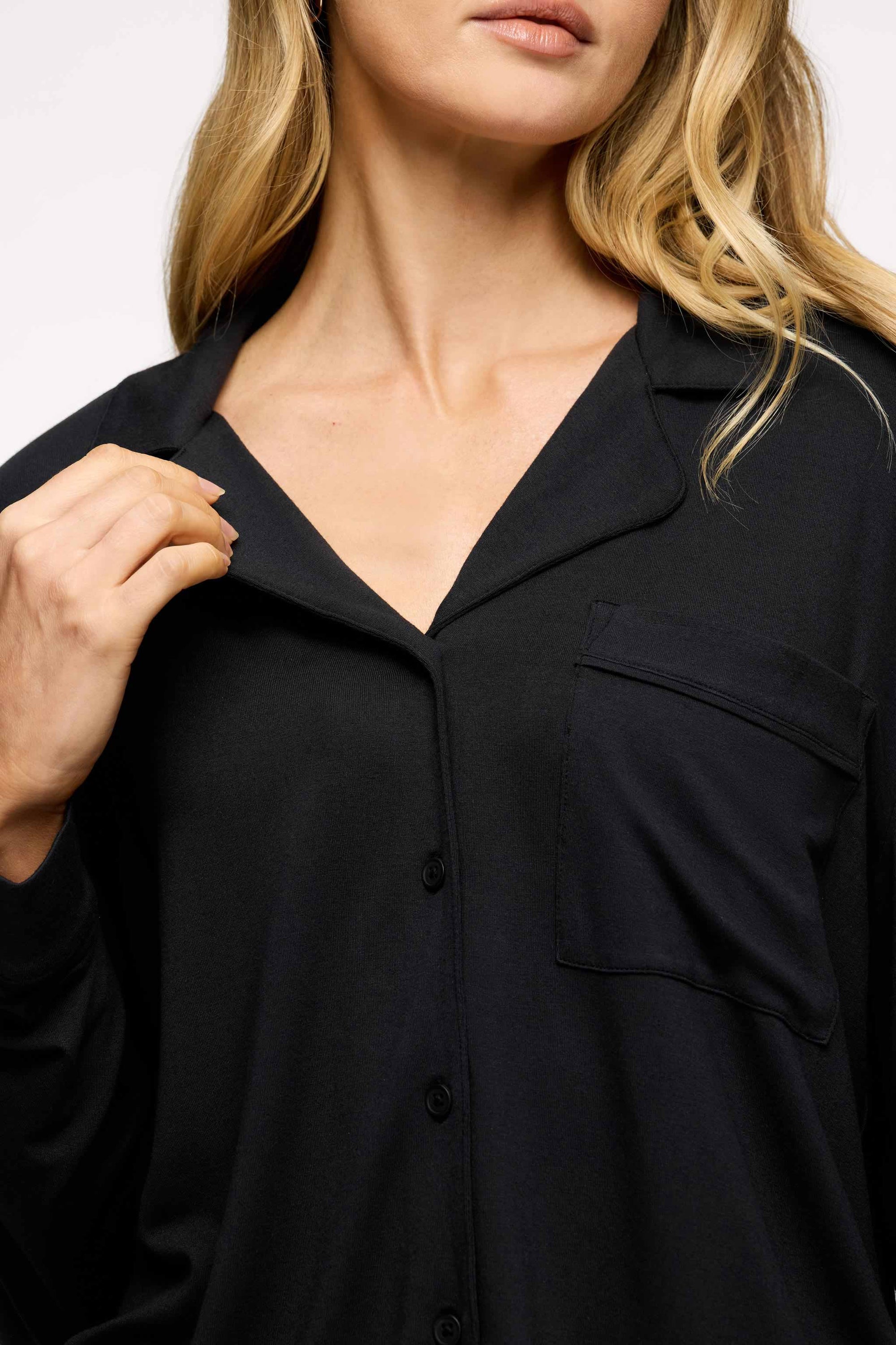 Long Sleeve Button-Up Pajama Shirt