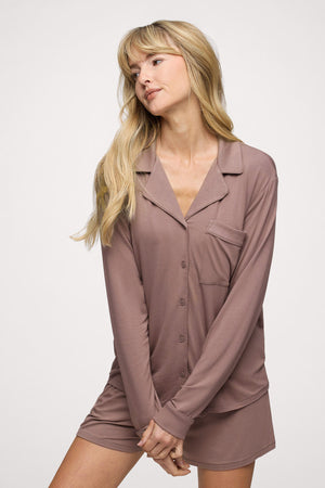 Long Sleeve Button-Up Pajama Shirt