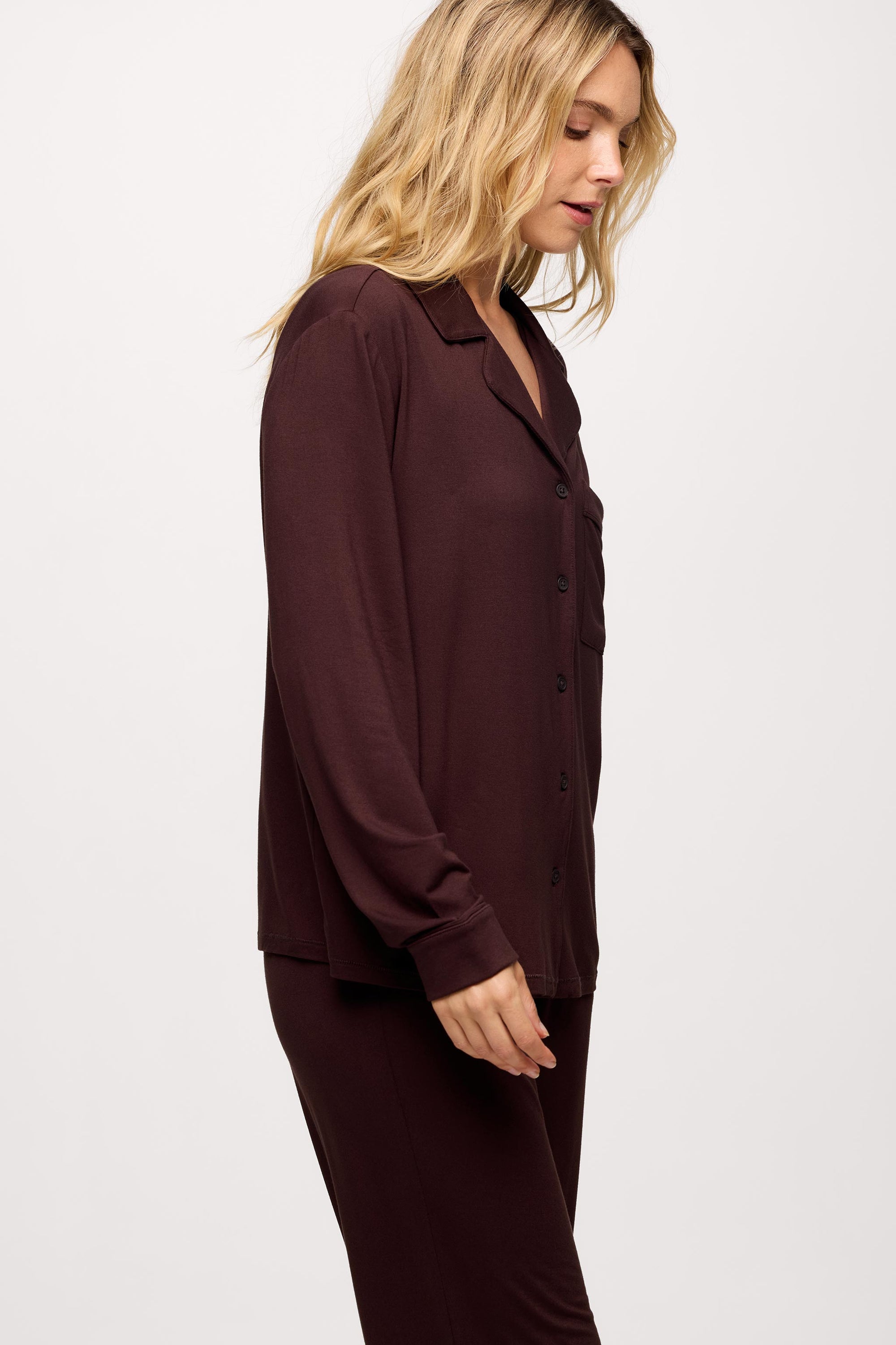 Long Sleeve Button-Up Pajama Shirt