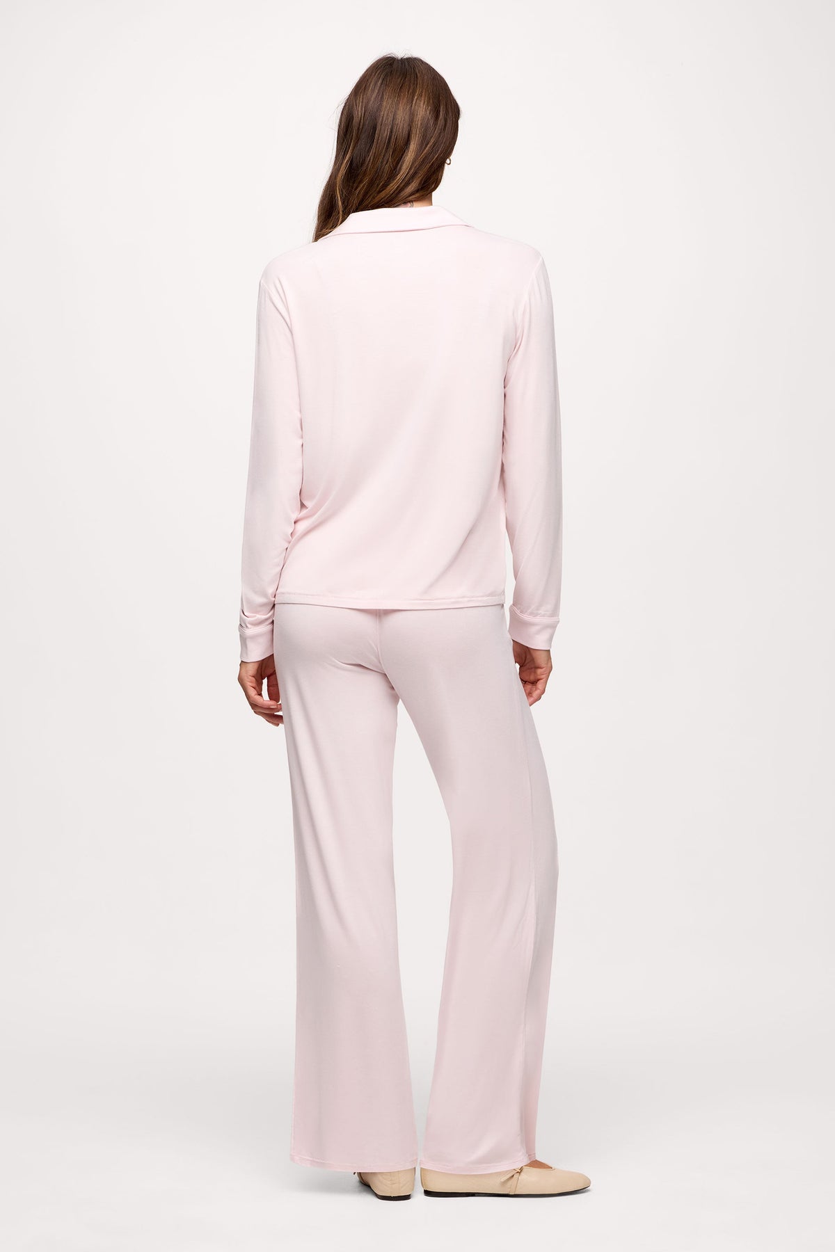 Color:Makeup | Long Sleeve Button-Up Pajama Shirt
