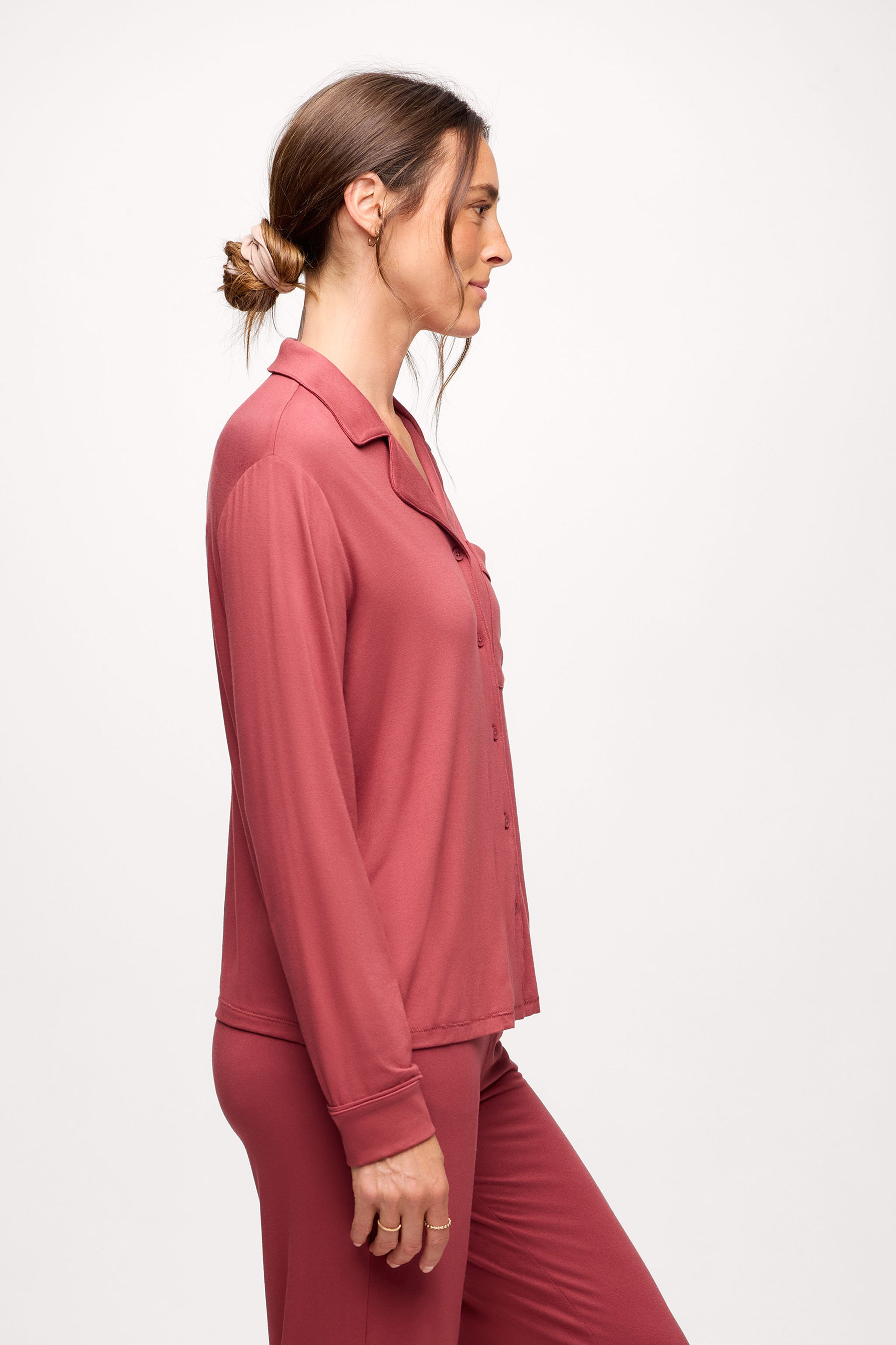 Long Sleeve Button-Up Pajama Shirt