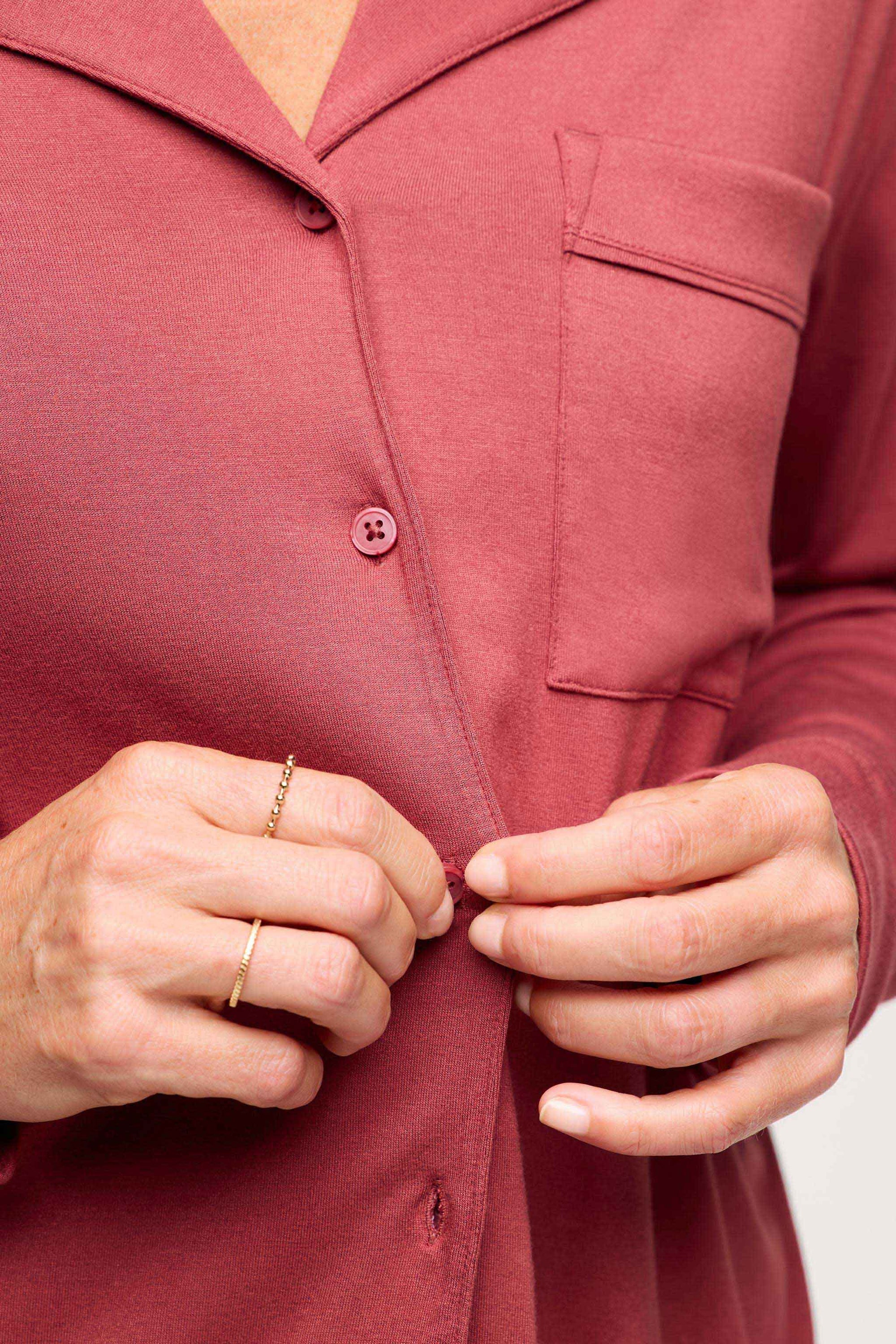 Long Sleeve Button-Up Pajama Shirt