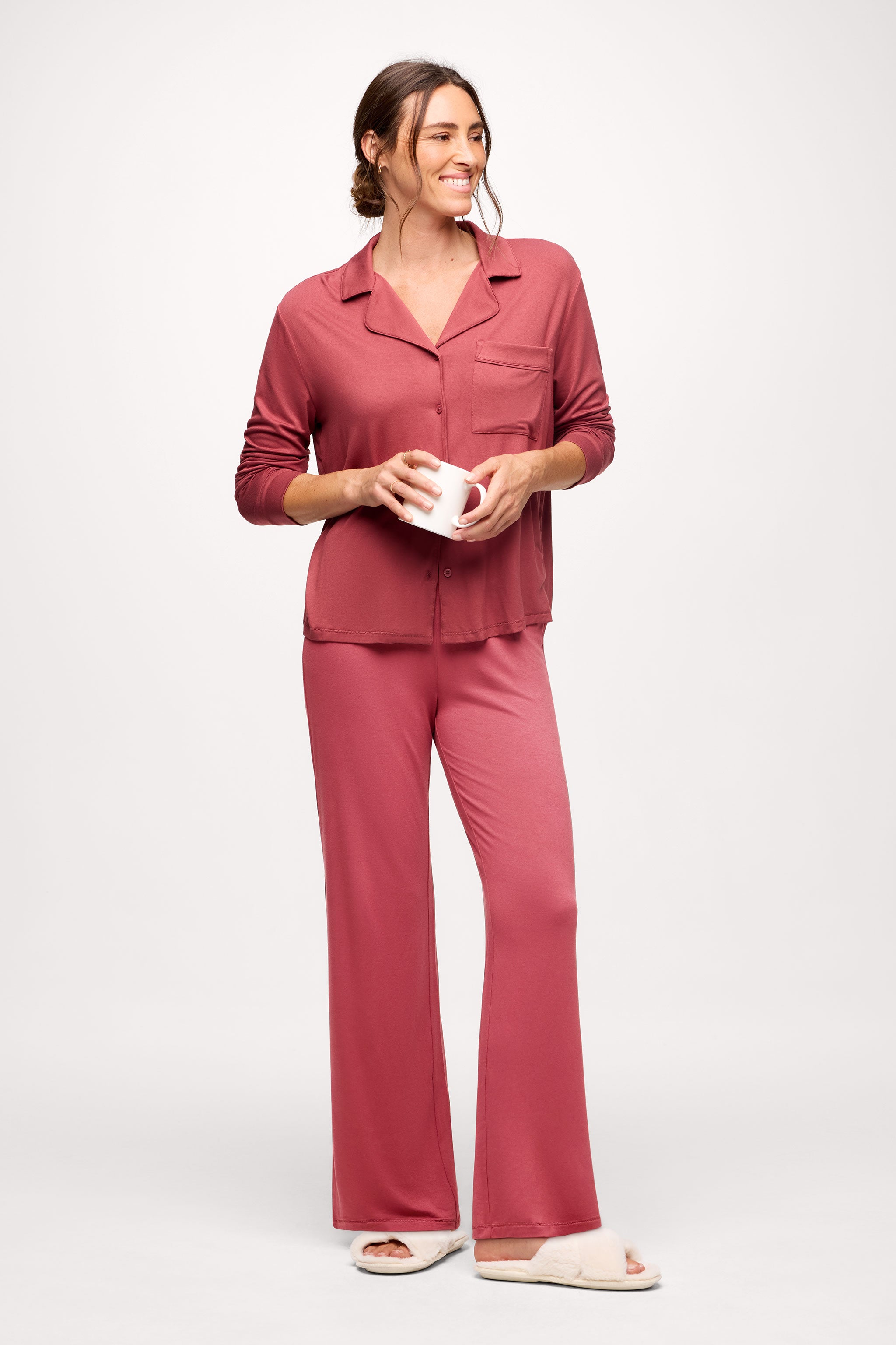 Long Sleeve Button-Up Pajama Shirt