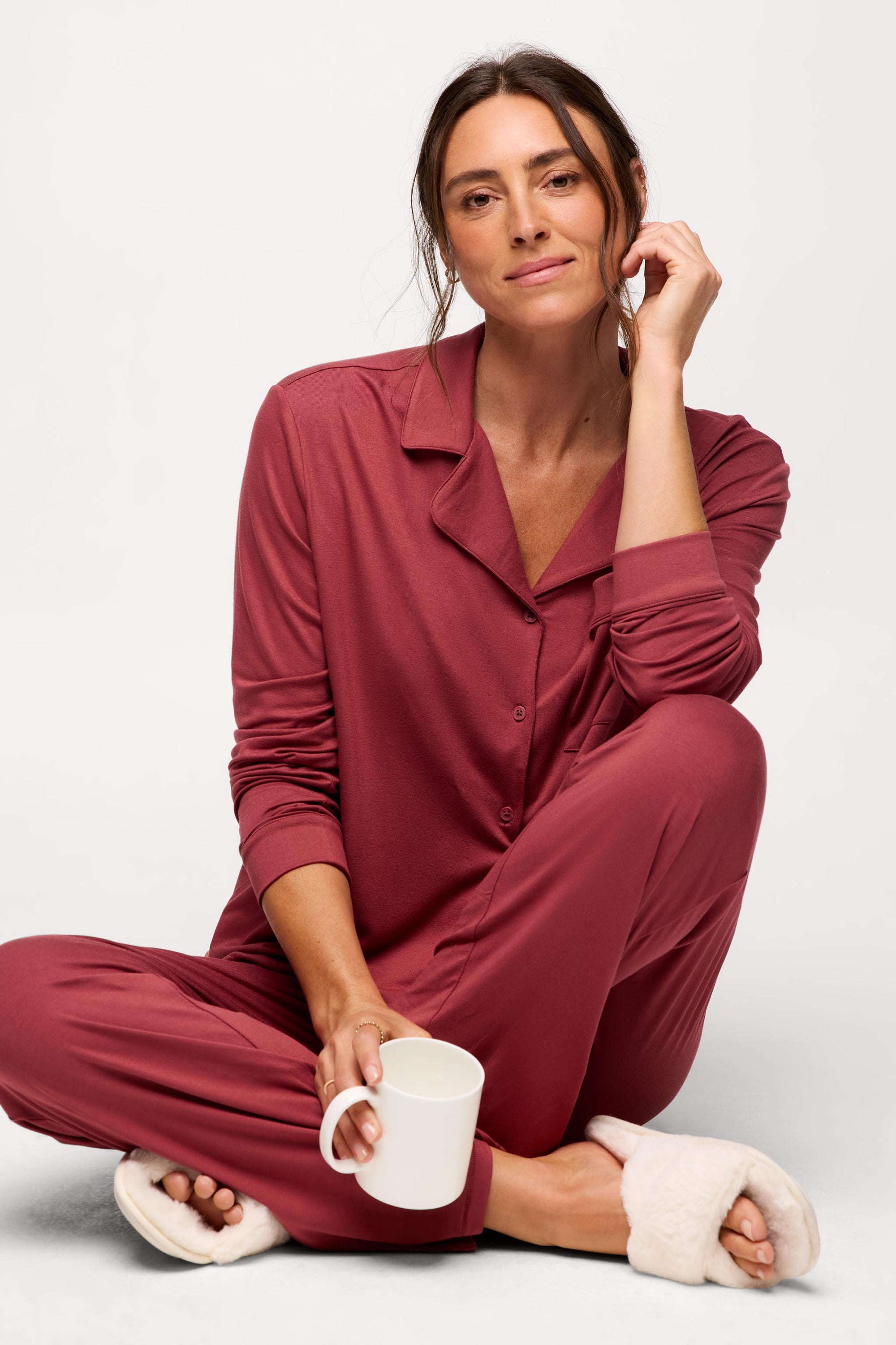 Long Sleeve Button-Up Pajama Shirt