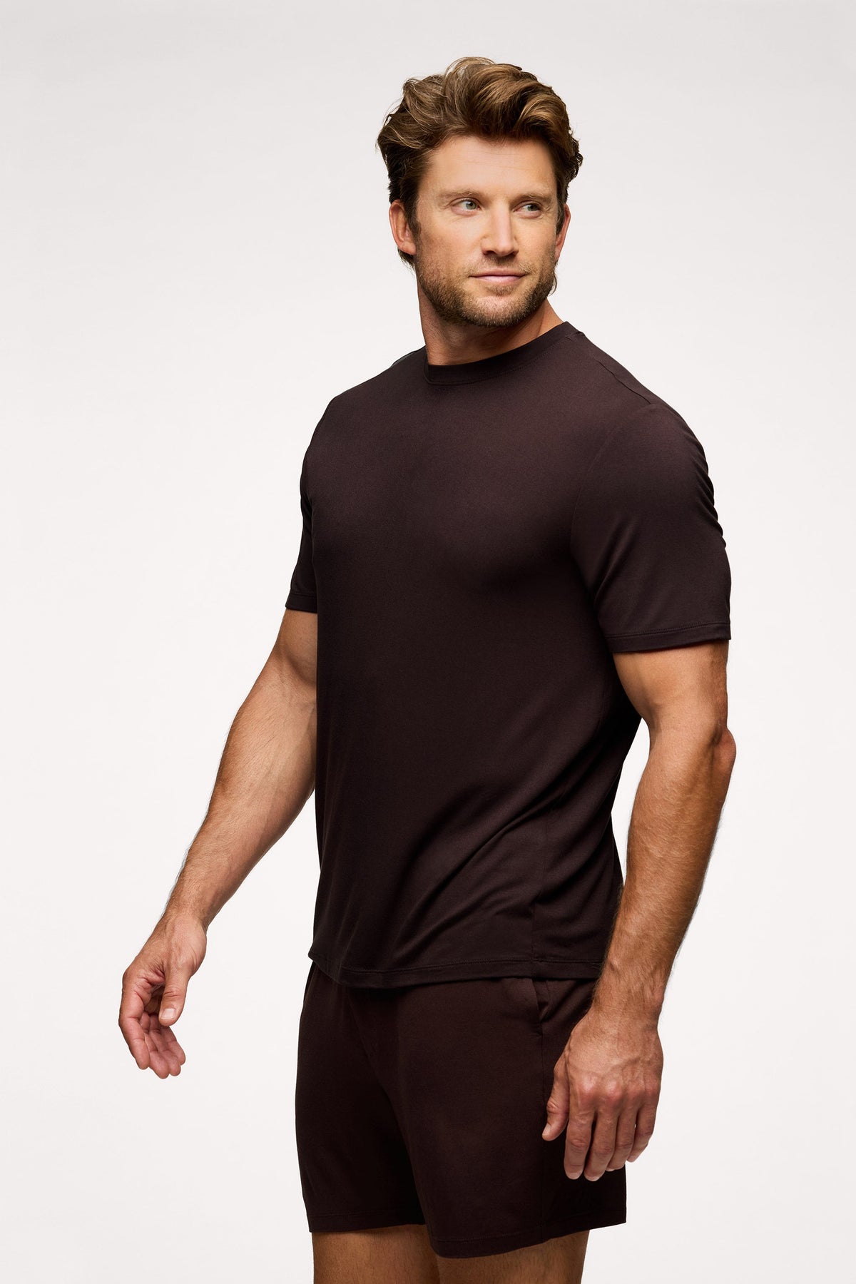Color:Espresso | Men's Pajama Short Set