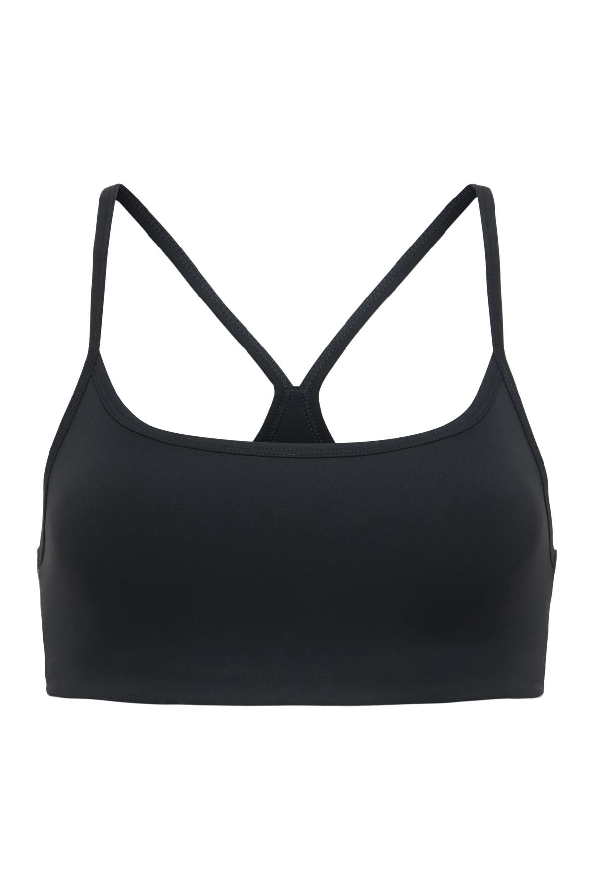 Color:Black | nuuds medium-support sports bra - women’s padded bra with racerback