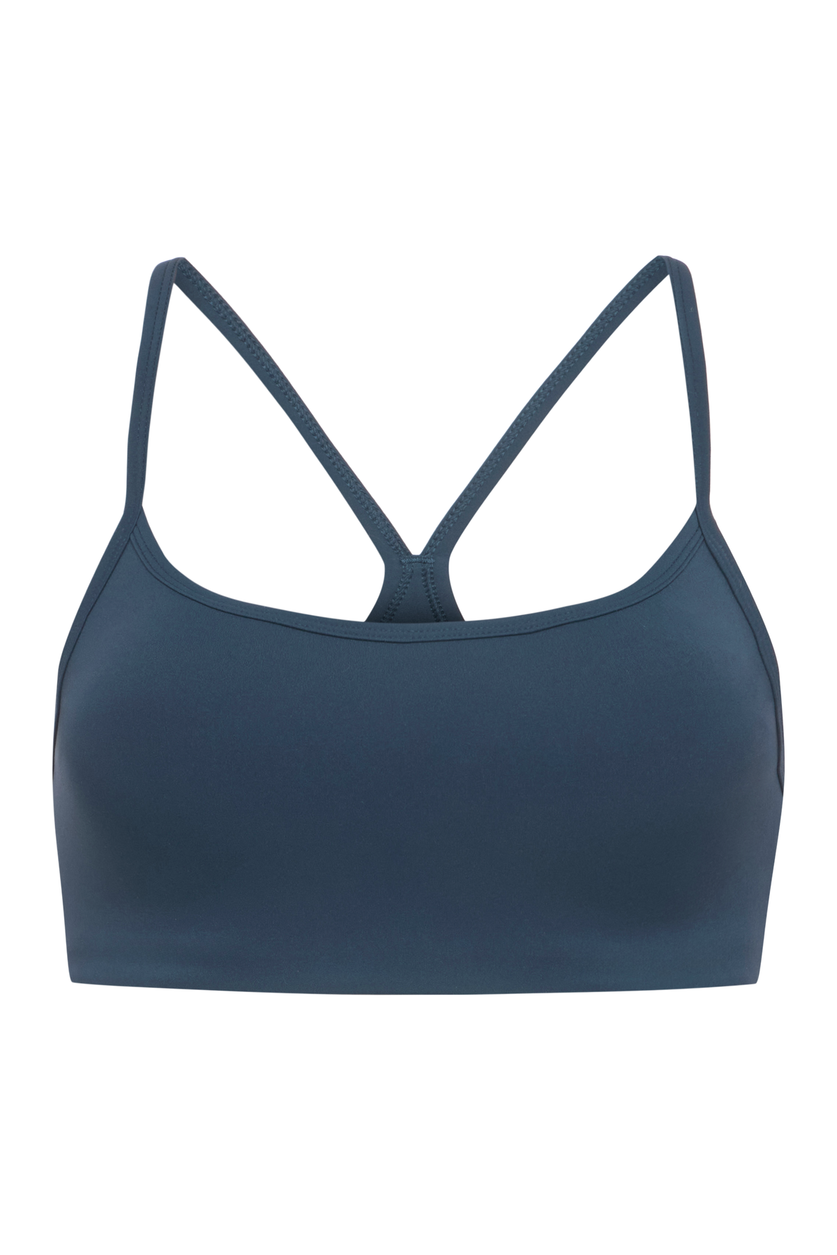 Color:Navy | nuuds medium-support sports bra - women’s padded bra with racerback