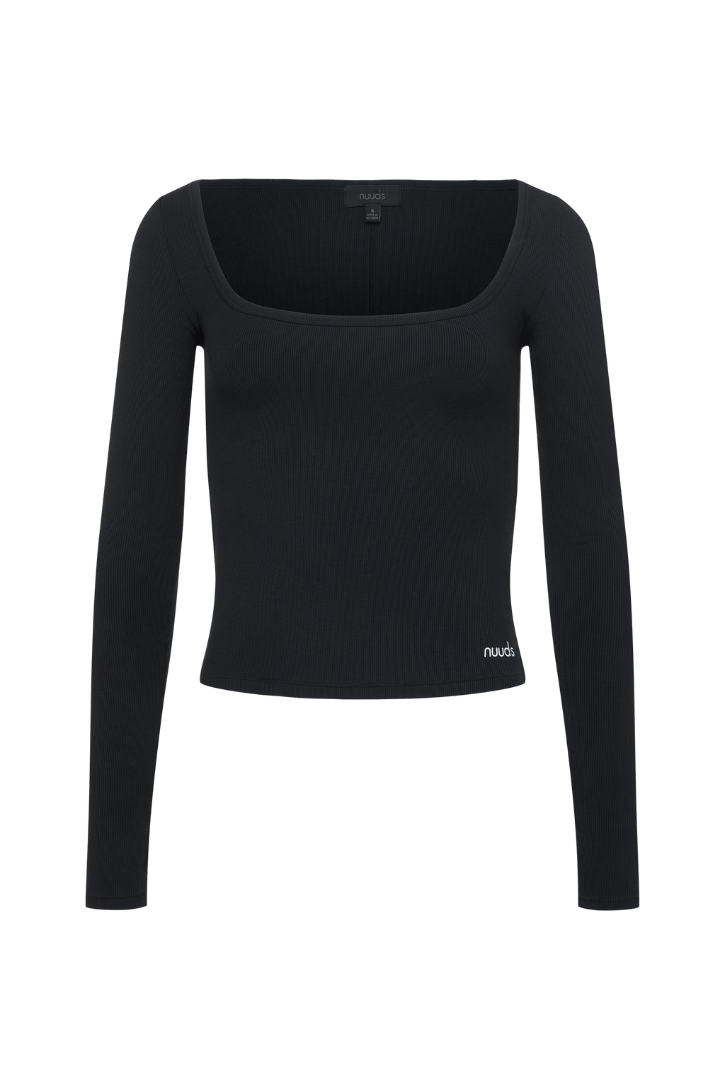 Sporty Rib Portrait Long Sleeve Top