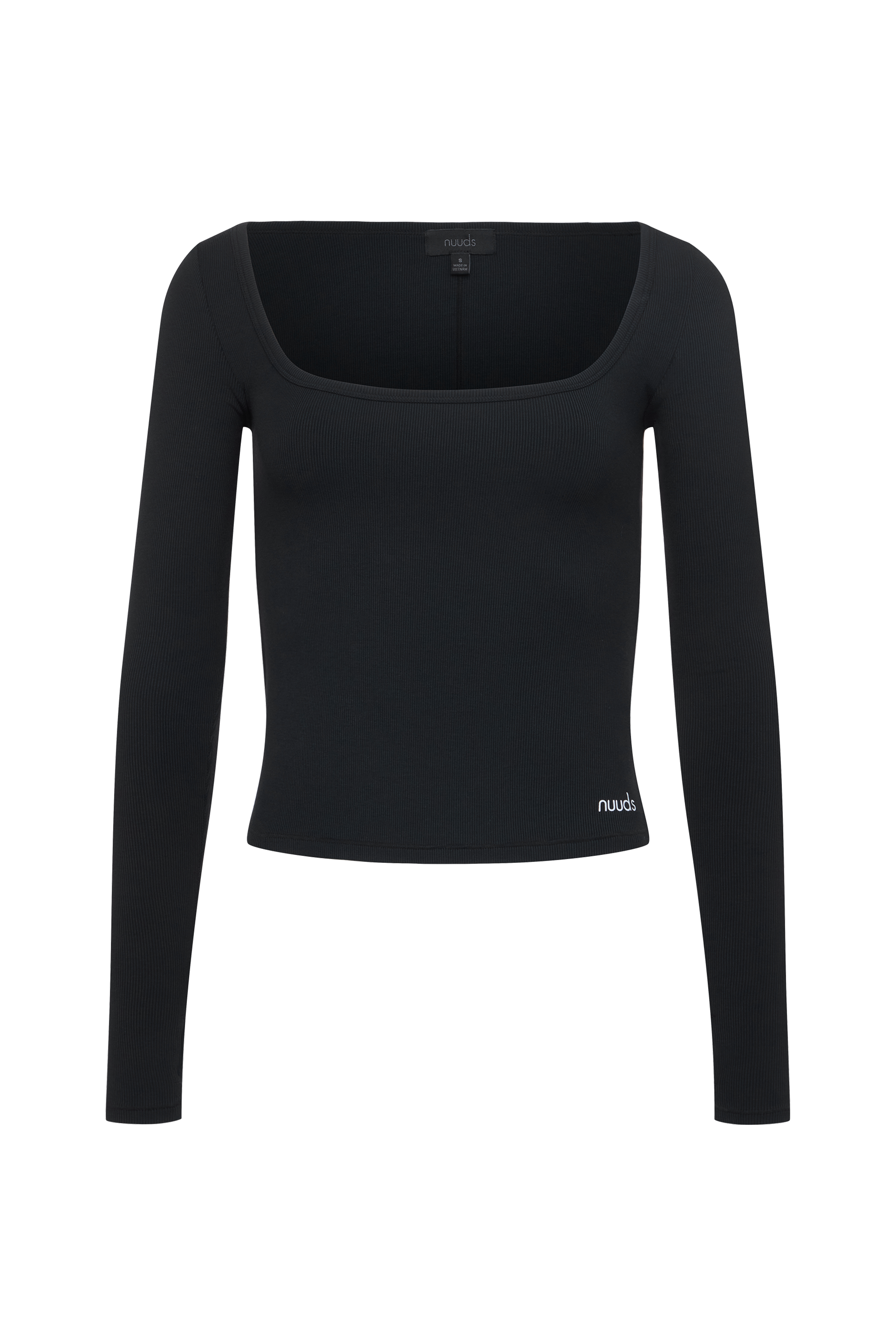 Sporty Rib Portrait Long Sleeve Top