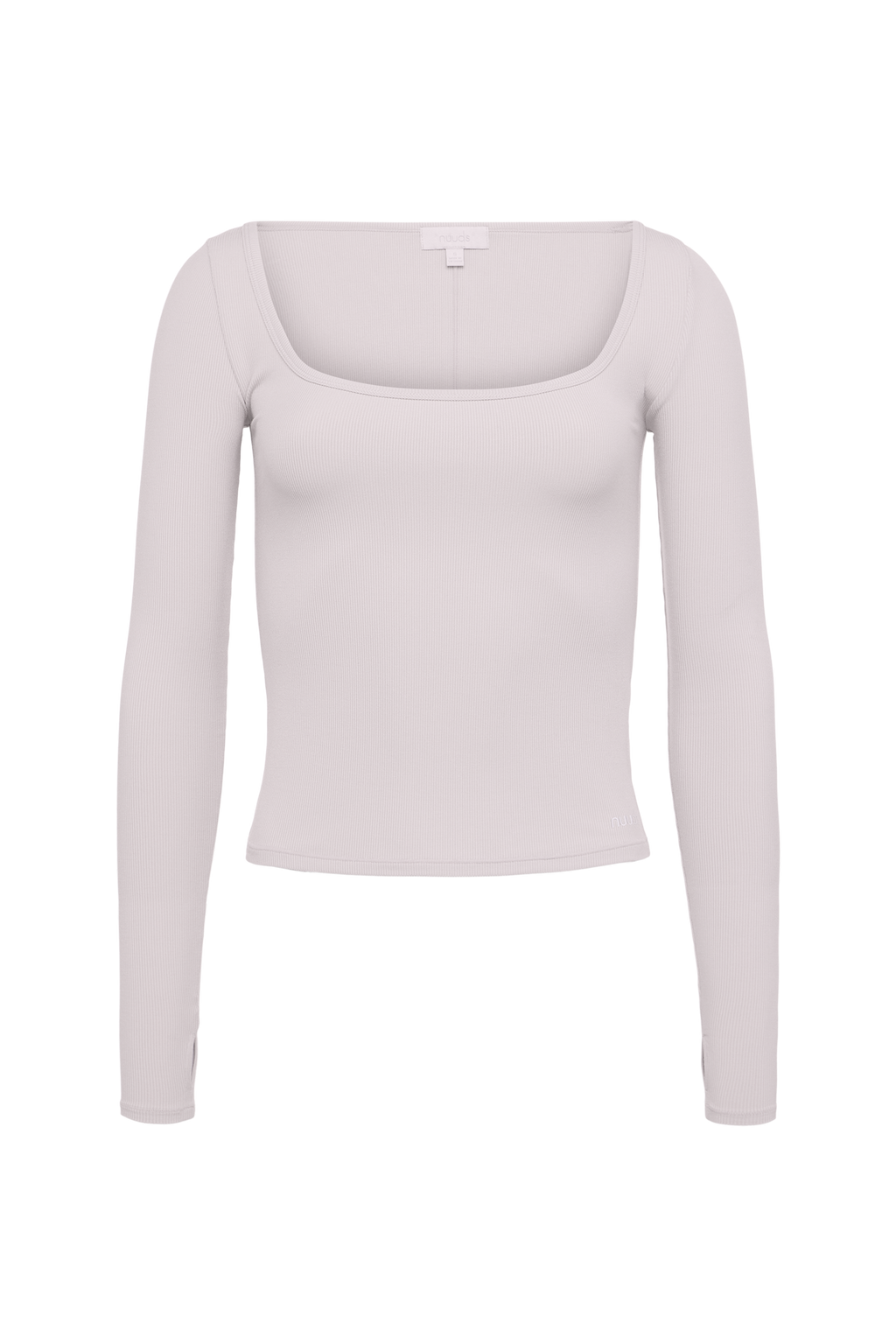 Sporty Rib Portrait Long Sleeve Top