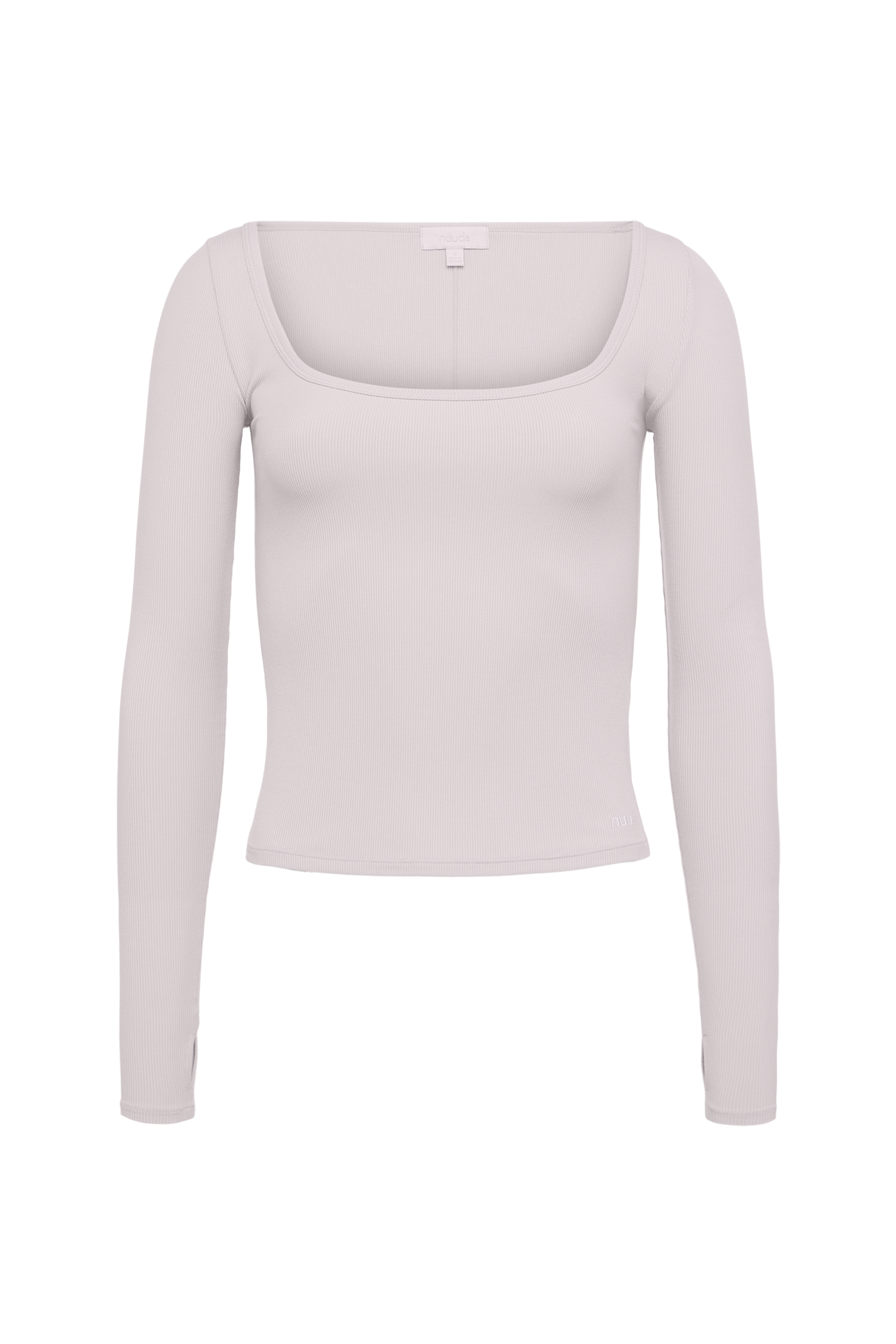Sporty Rib Portrait Long Sleeve Top