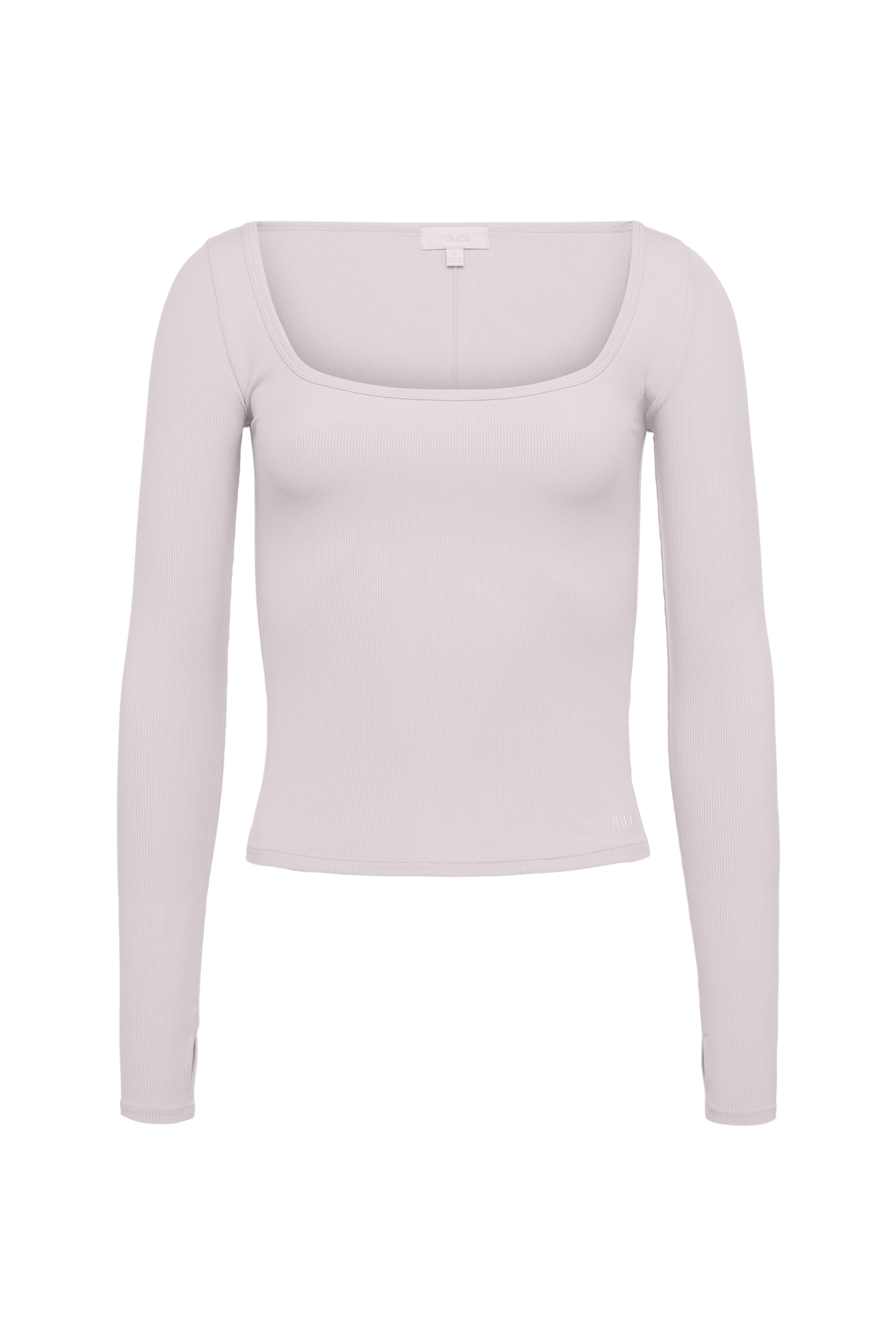 Sporty Rib Portrait Long Sleeve Top