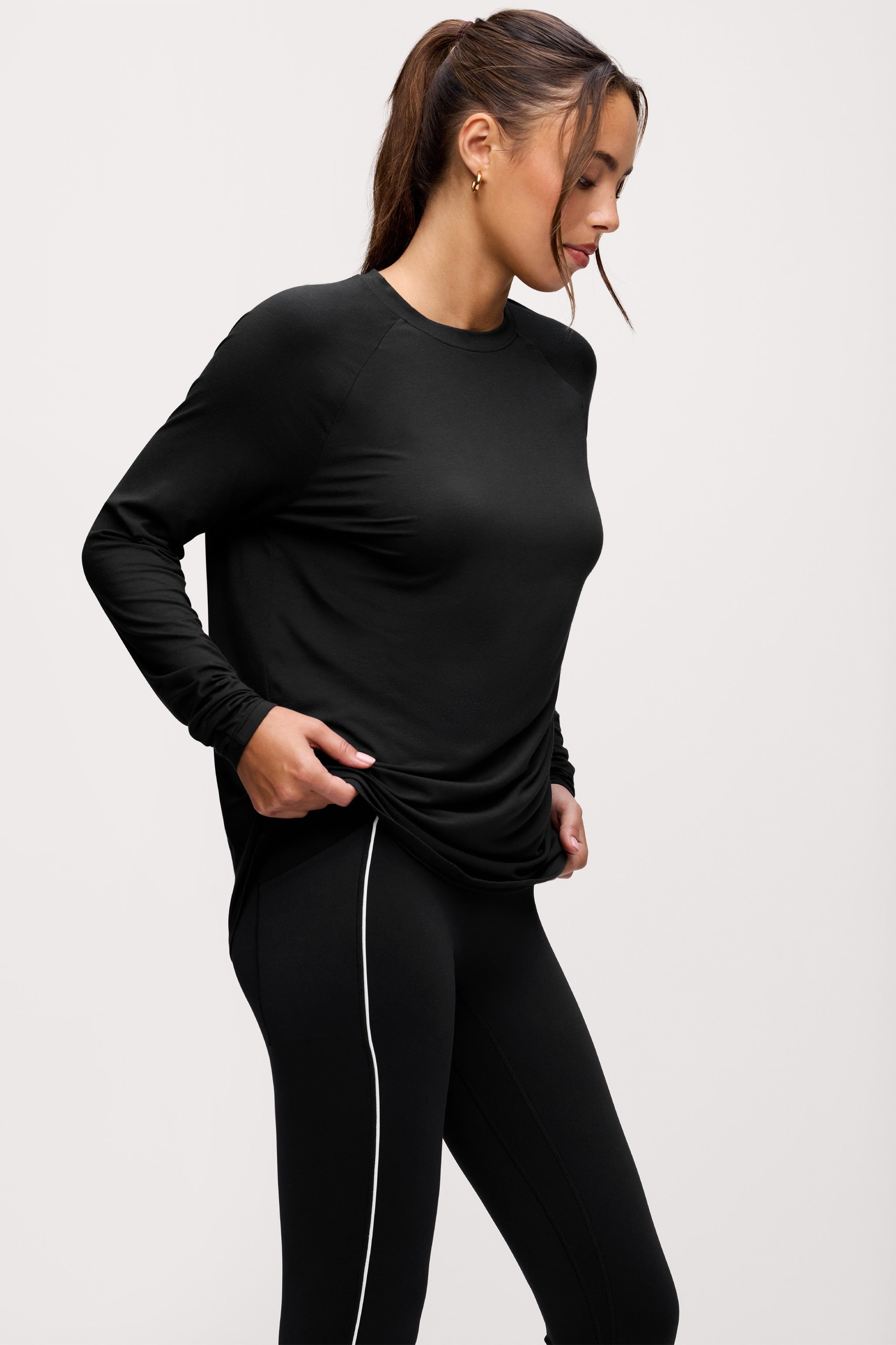 Featherweight Active Long Sleeve Shirt | Black
