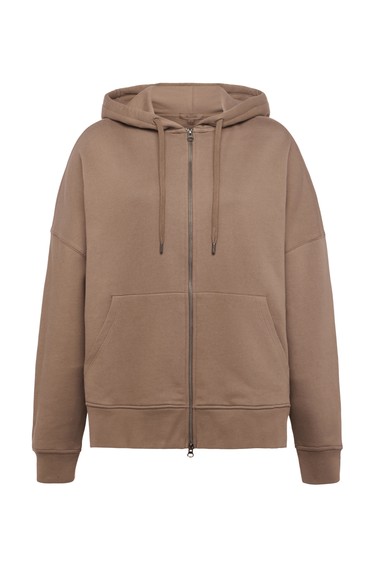 Color:Cocoa | nuuds two way zip hoodie – women’s zip up hoodie relaxed fit fleece zip jacket