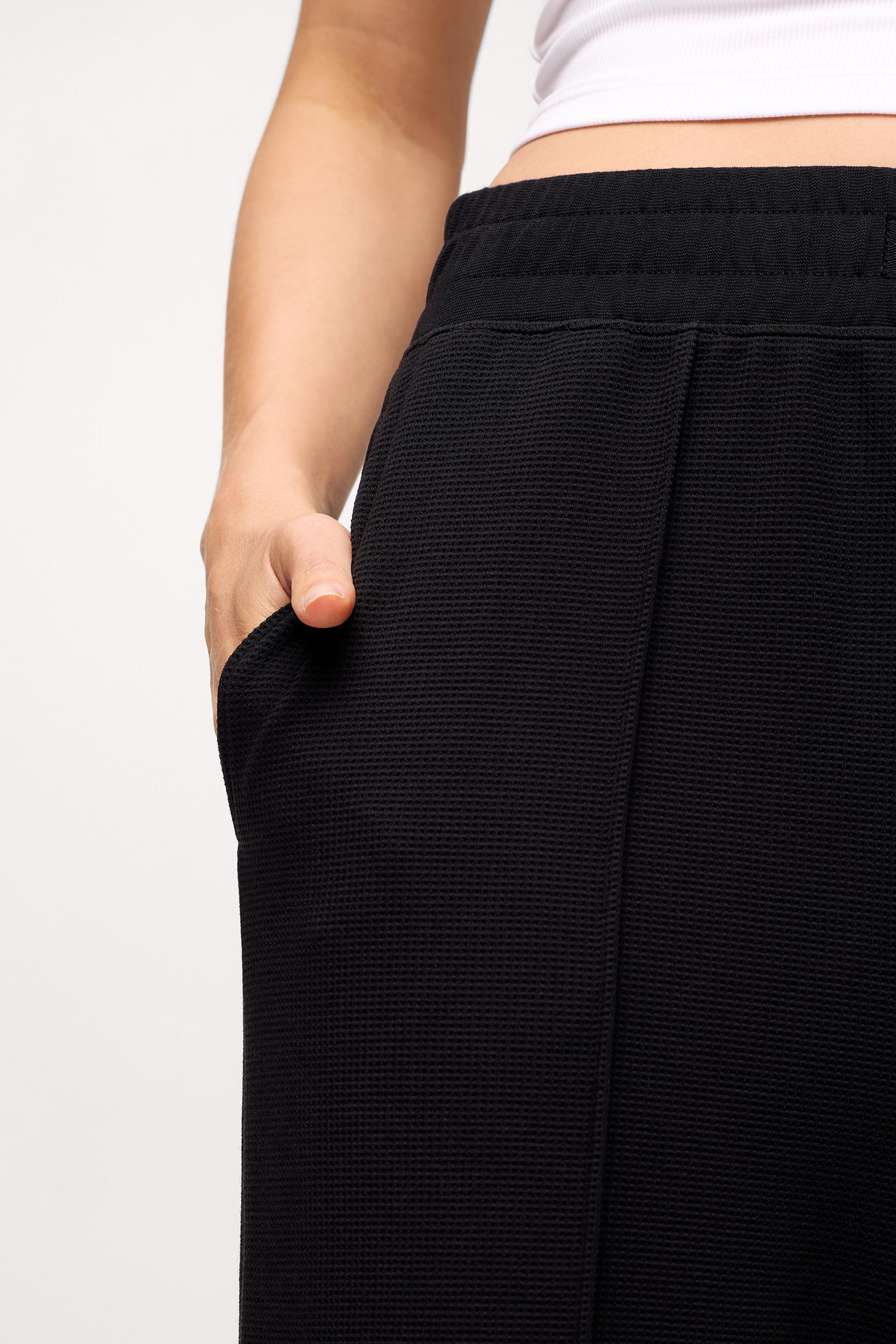 Performance Waffle Wide Leg Pant