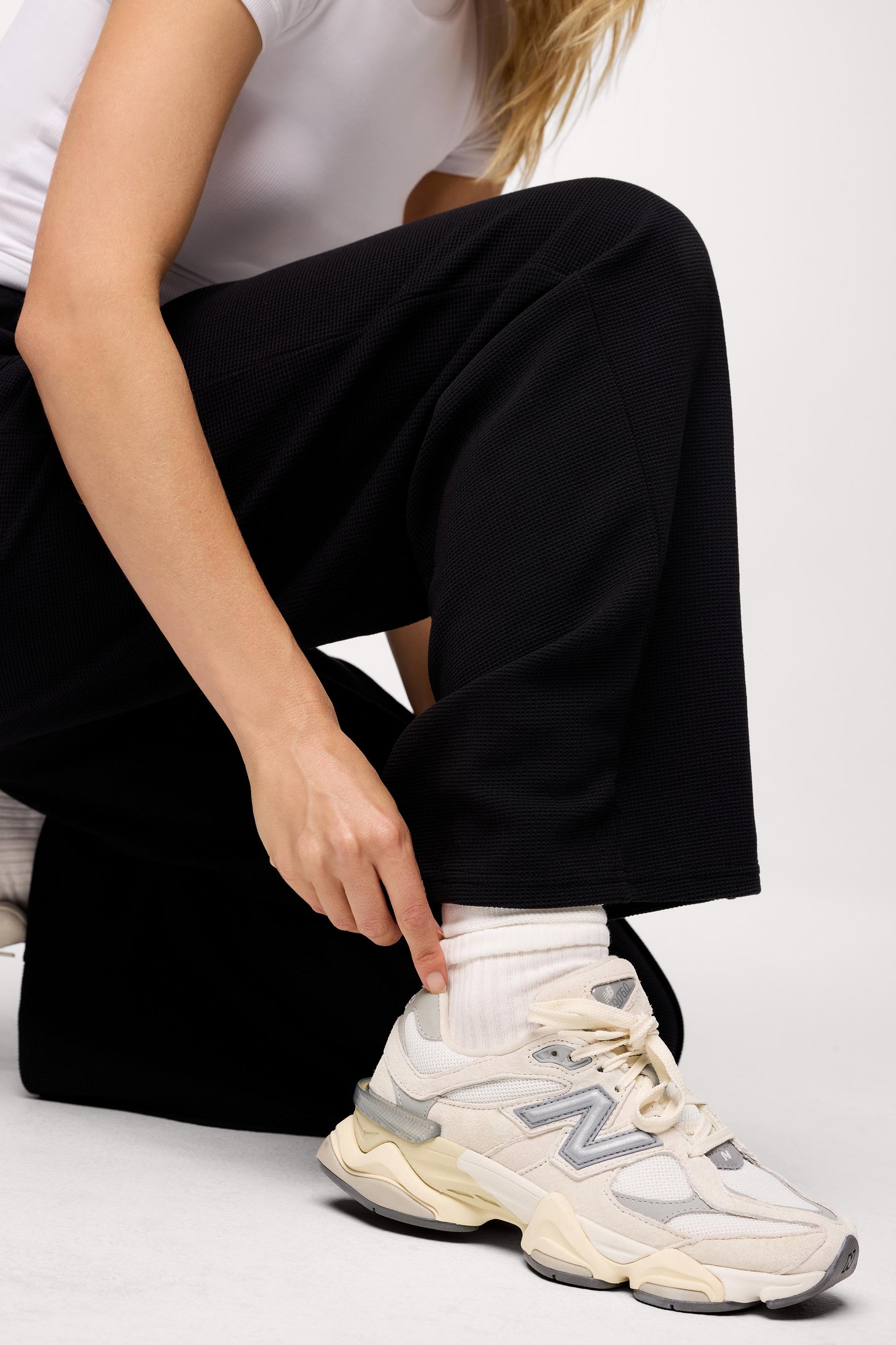 Performance Waffle Wide Leg Pant