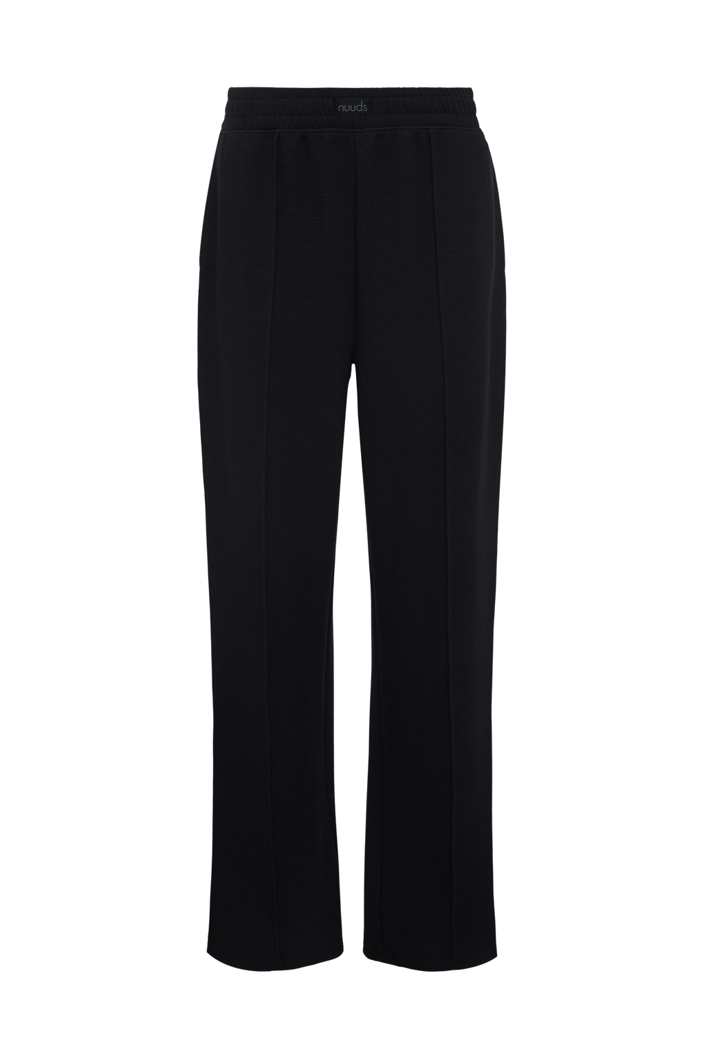 Color:Black | nuuds performance waffle wide leg pant wide leg sweatpants casual pants for women comfort pants