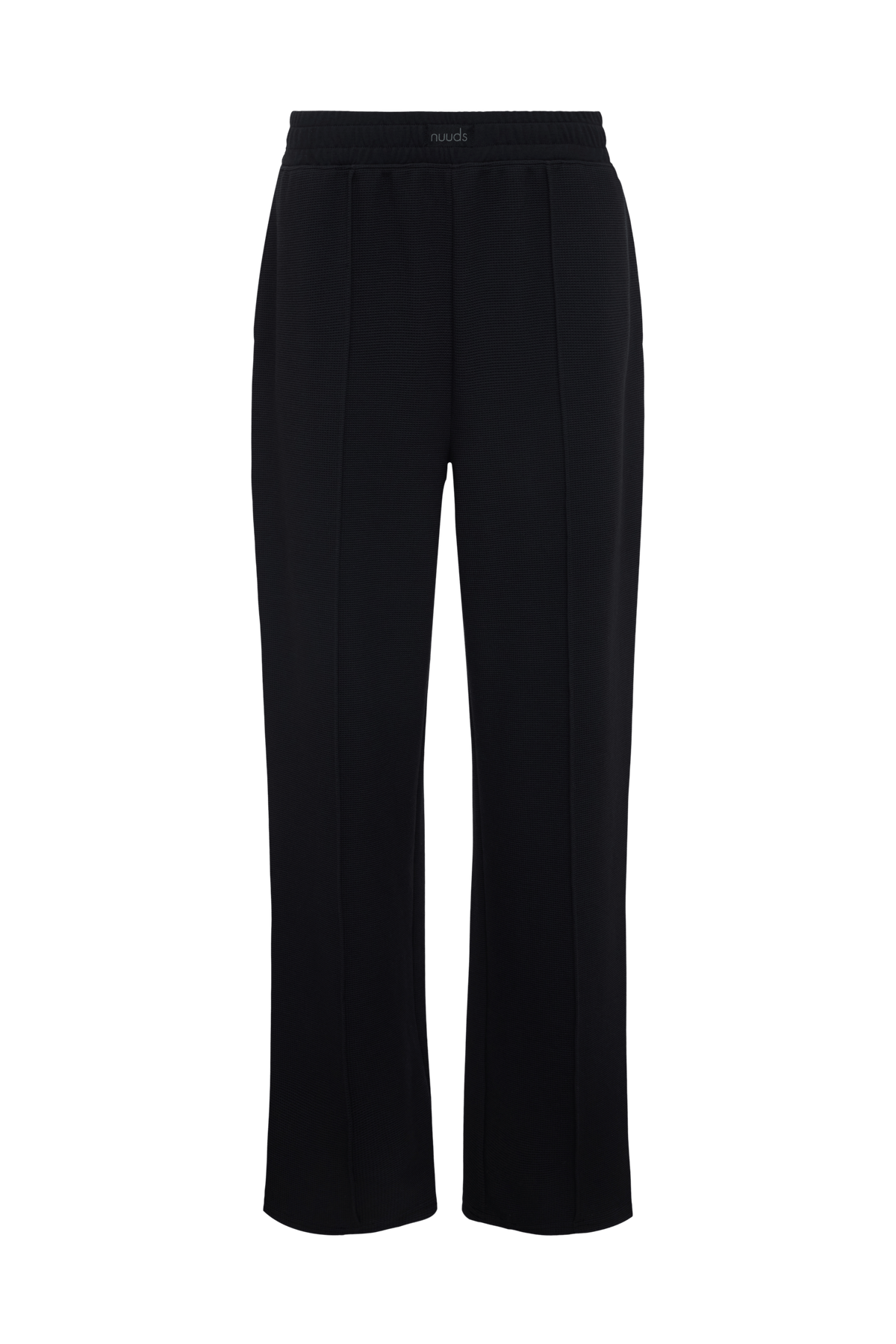 Color:Black | nuuds performance waffle wide leg pant wide leg sweatpants casual pants for women comfort pants