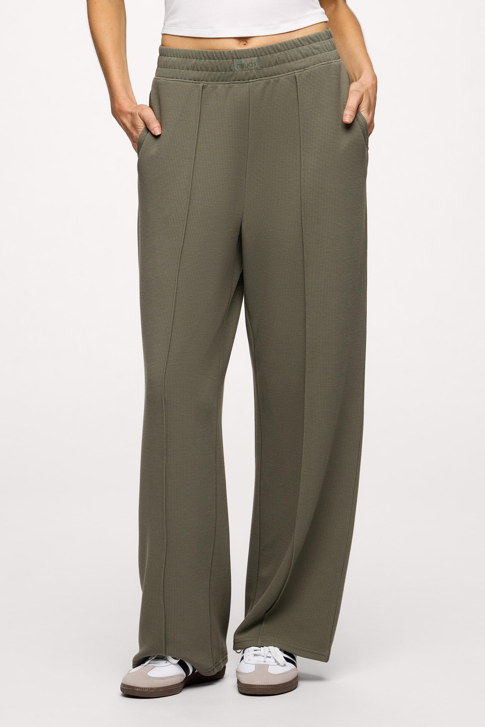 Performance Waffle Wide Leg Pant