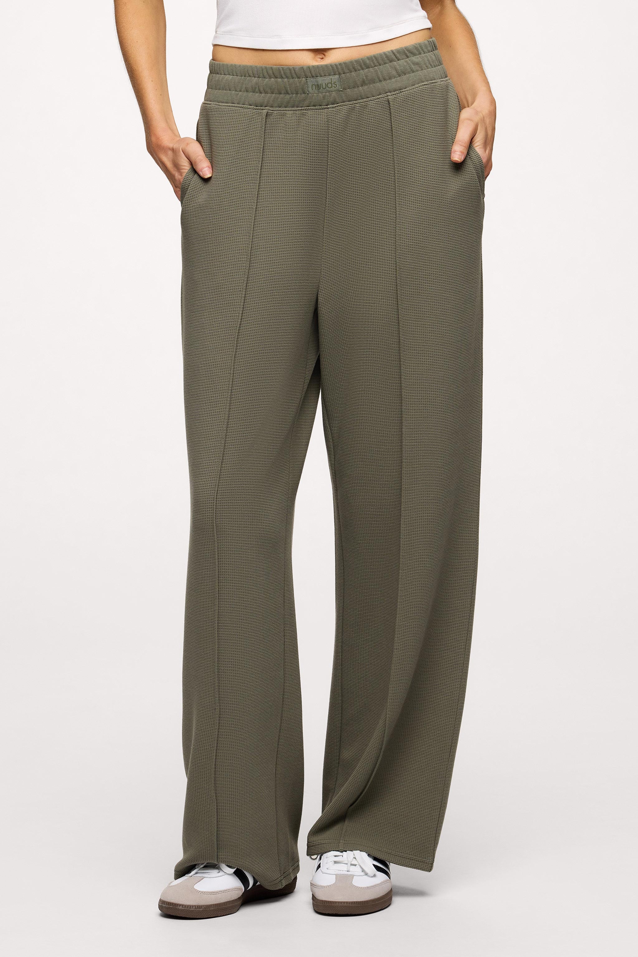 Performance Waffle Wide Leg Pant