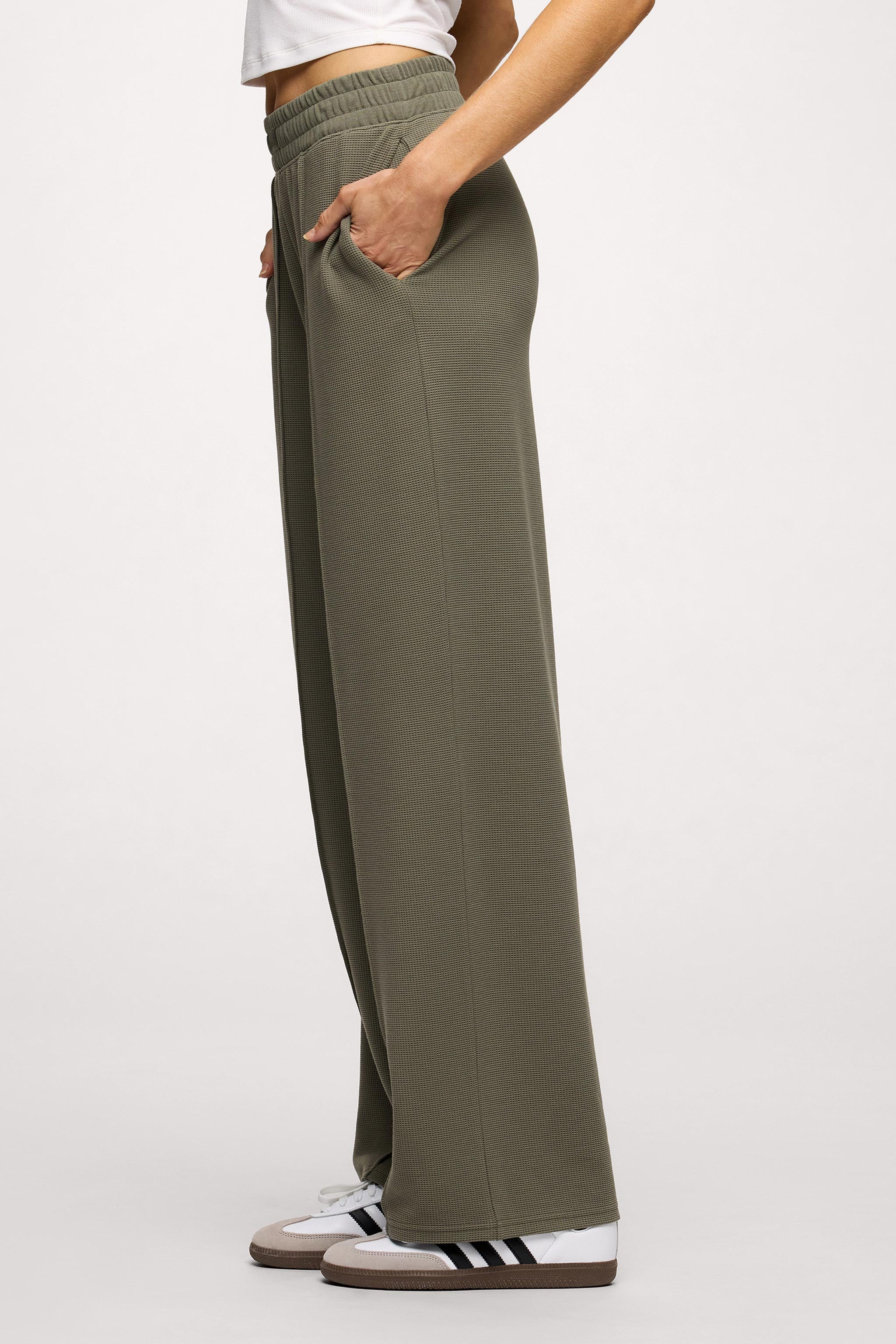 Performance Waffle Wide Leg Pant