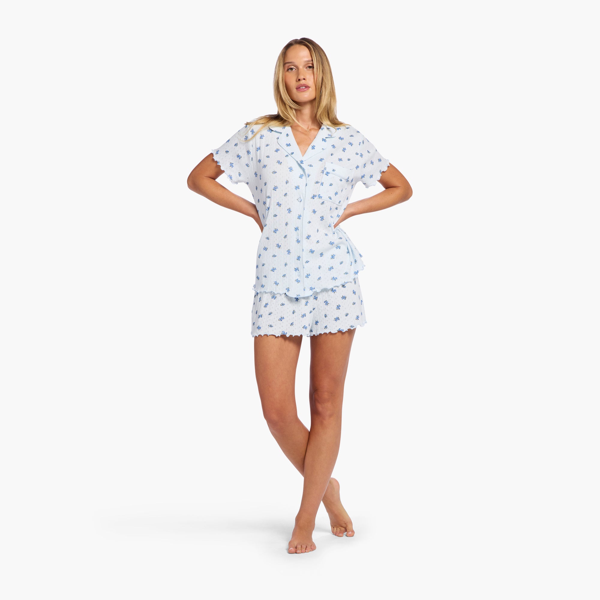 Pointelle Pajama Short Set