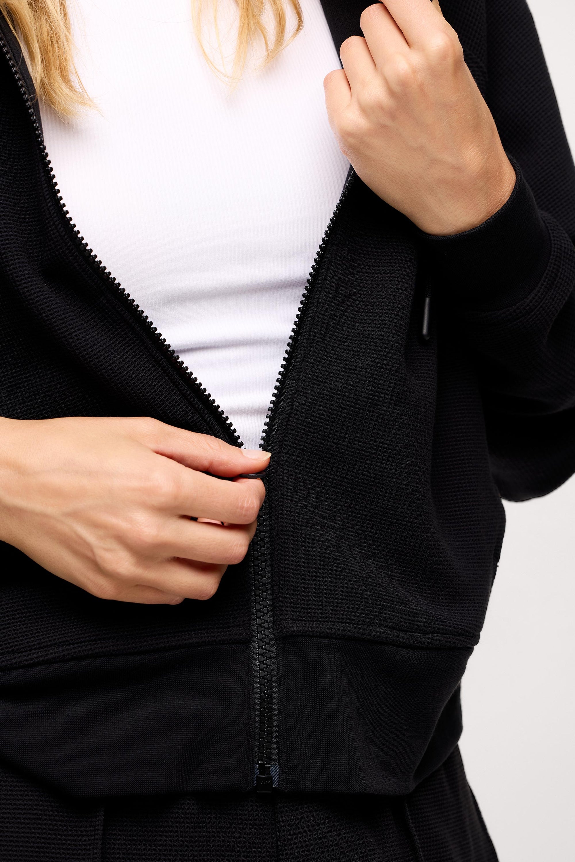 Performance Waffle Zip Up Hoodie