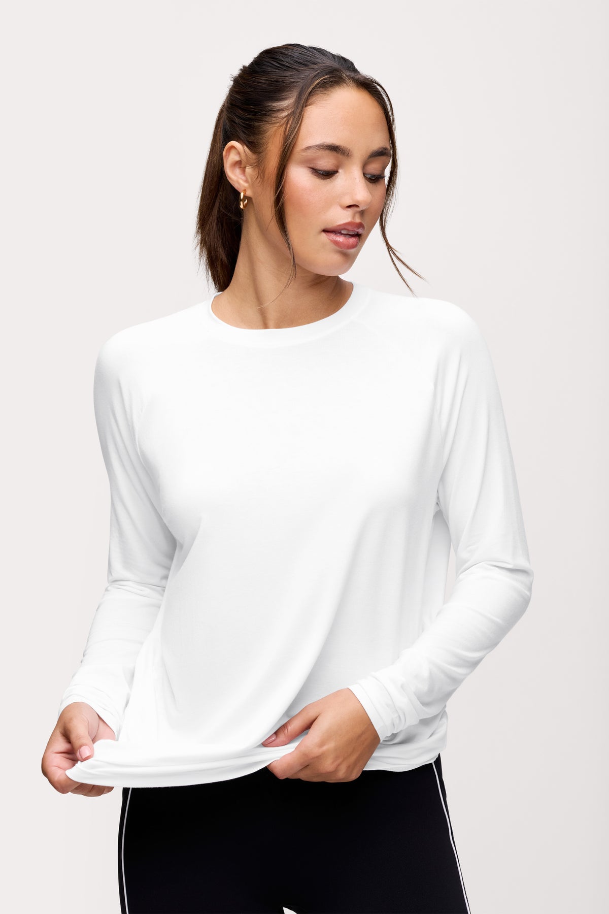 Color:White | Featherweight Active Long Sleeve Shirt