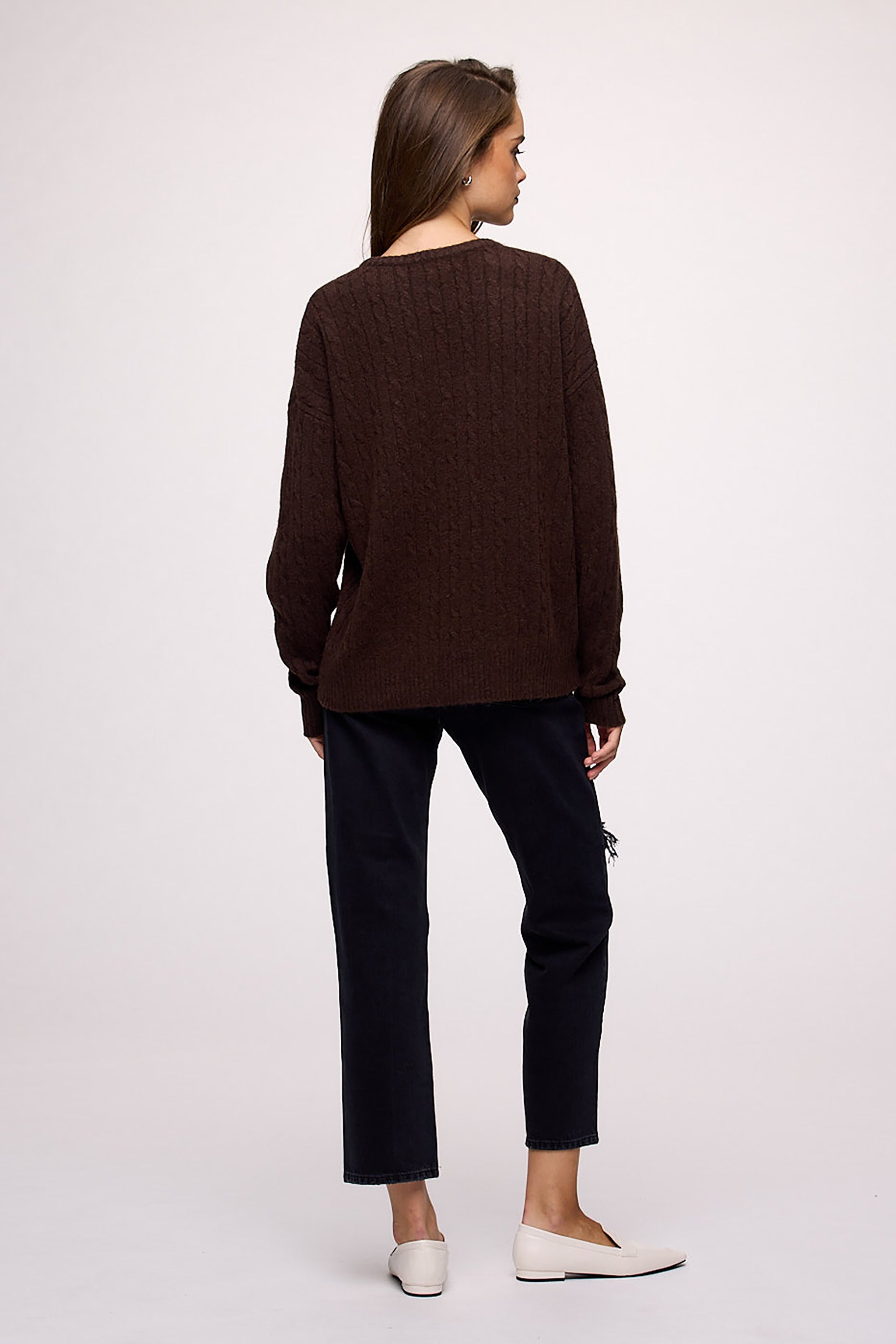 Cozy Knit Cable Crewneck Sweater