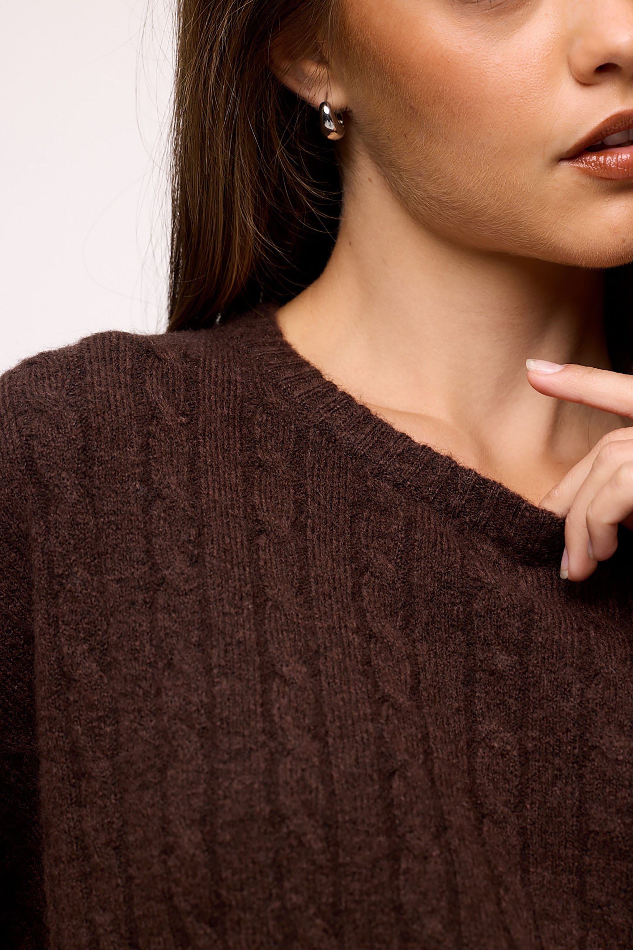 Cozy Knit Cable Crewneck Sweater