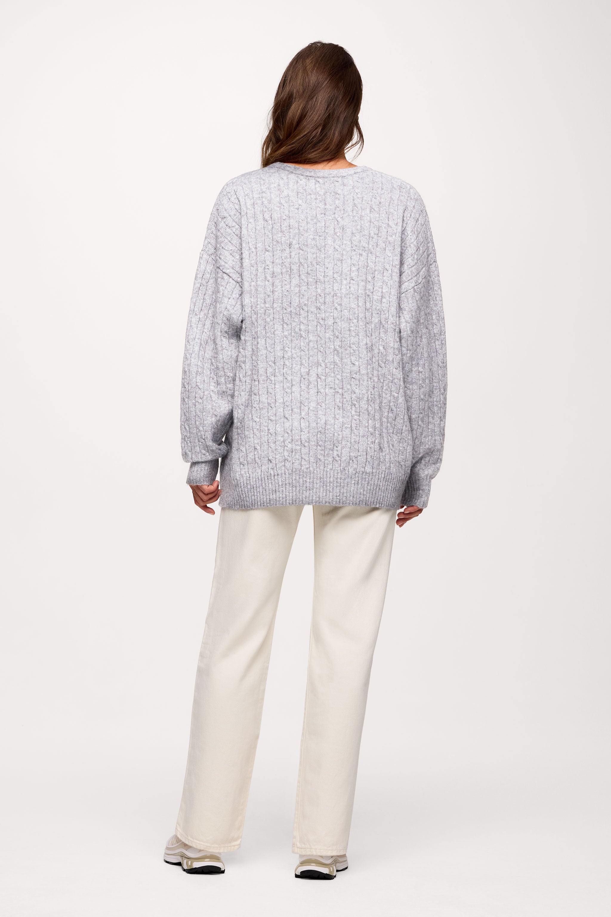 Cozy Knit Cable Crewneck Sweater | Women's Cable Knit Crewneck by