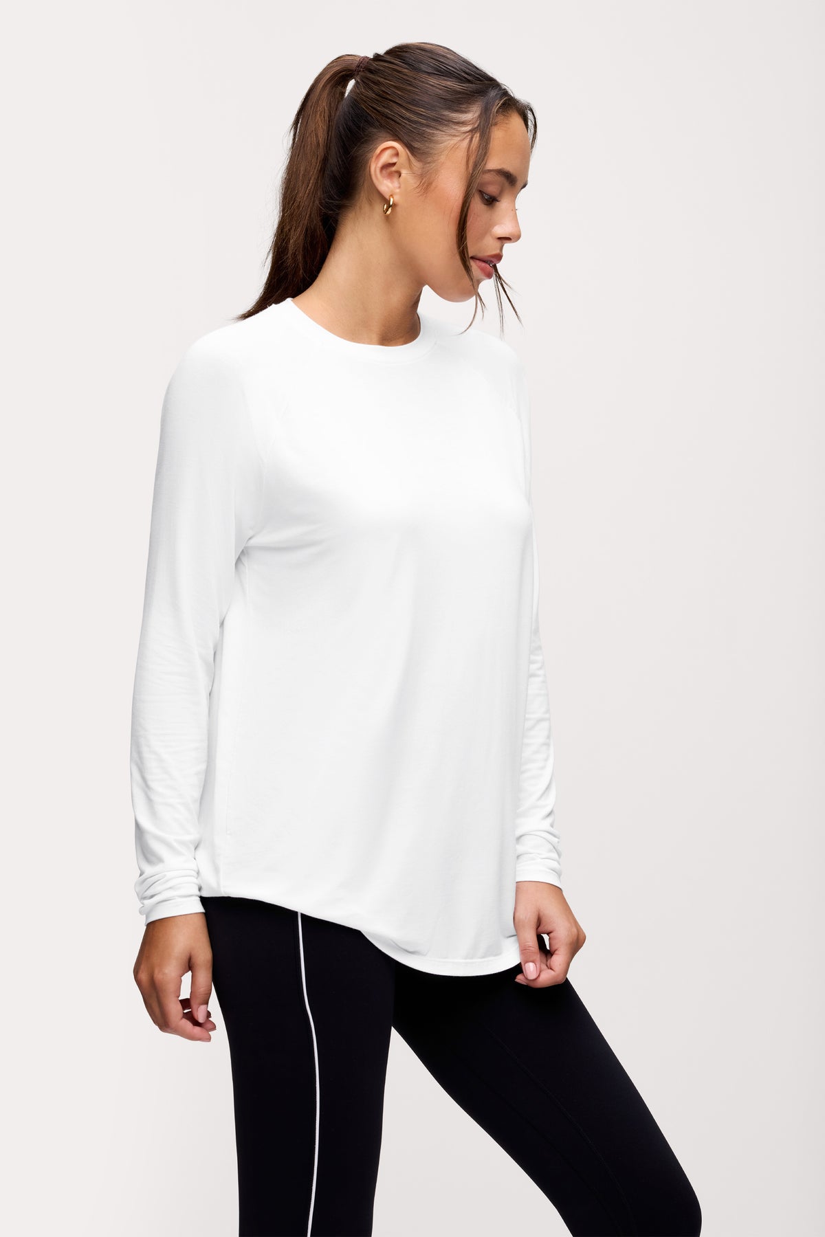 Color:White | Featherweight Active Long Sleeve Shirt