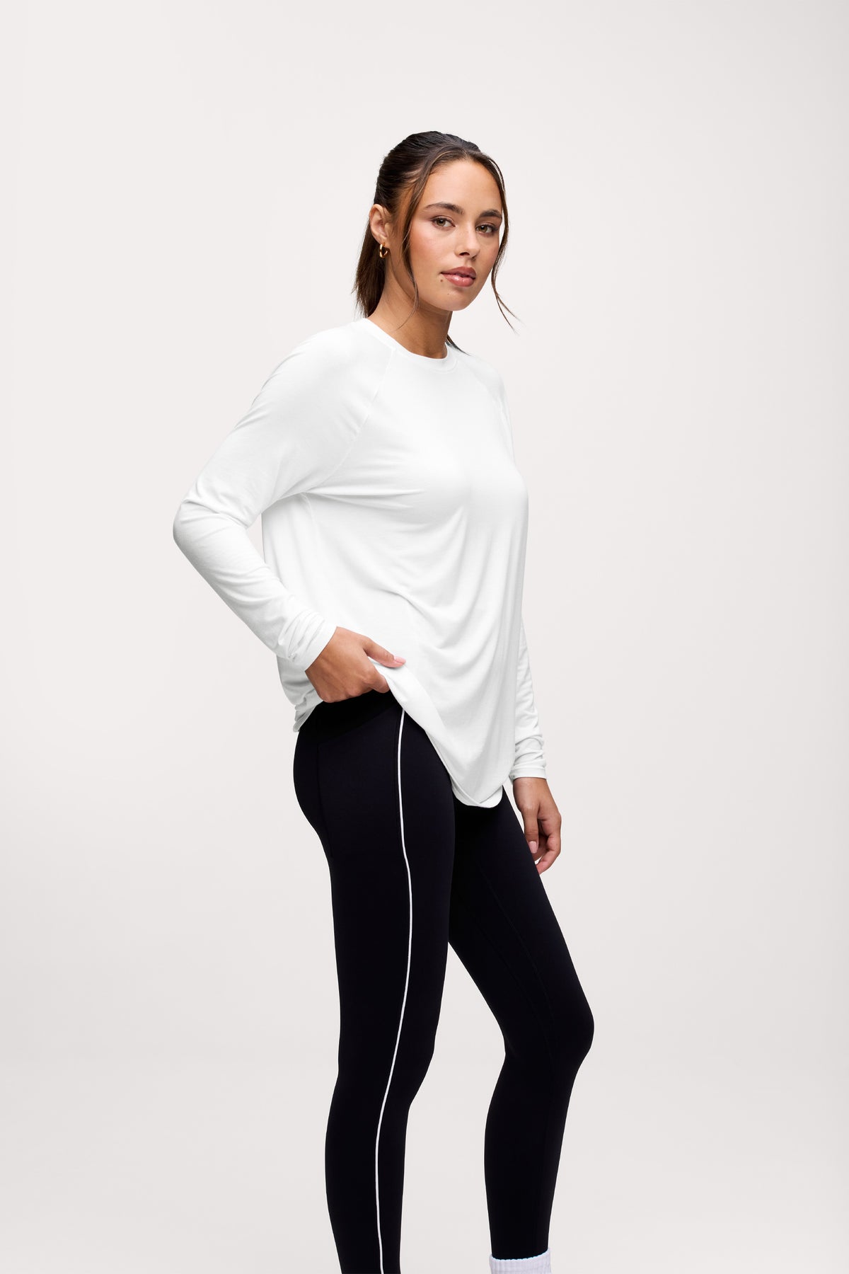 Color:White | Featherweight Active Long Sleeve Shirt