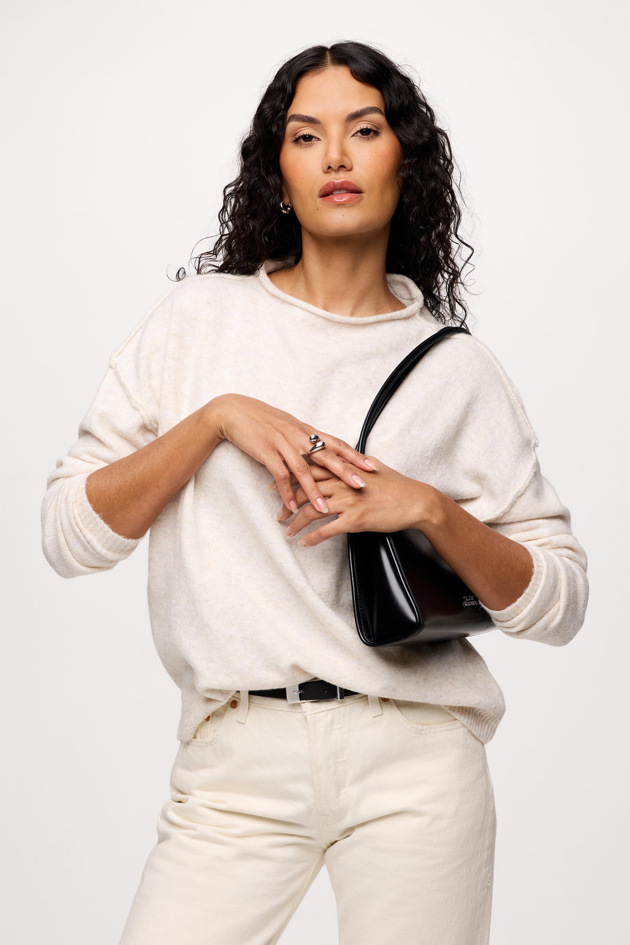 Cozy Knit Mock Neck Sweater