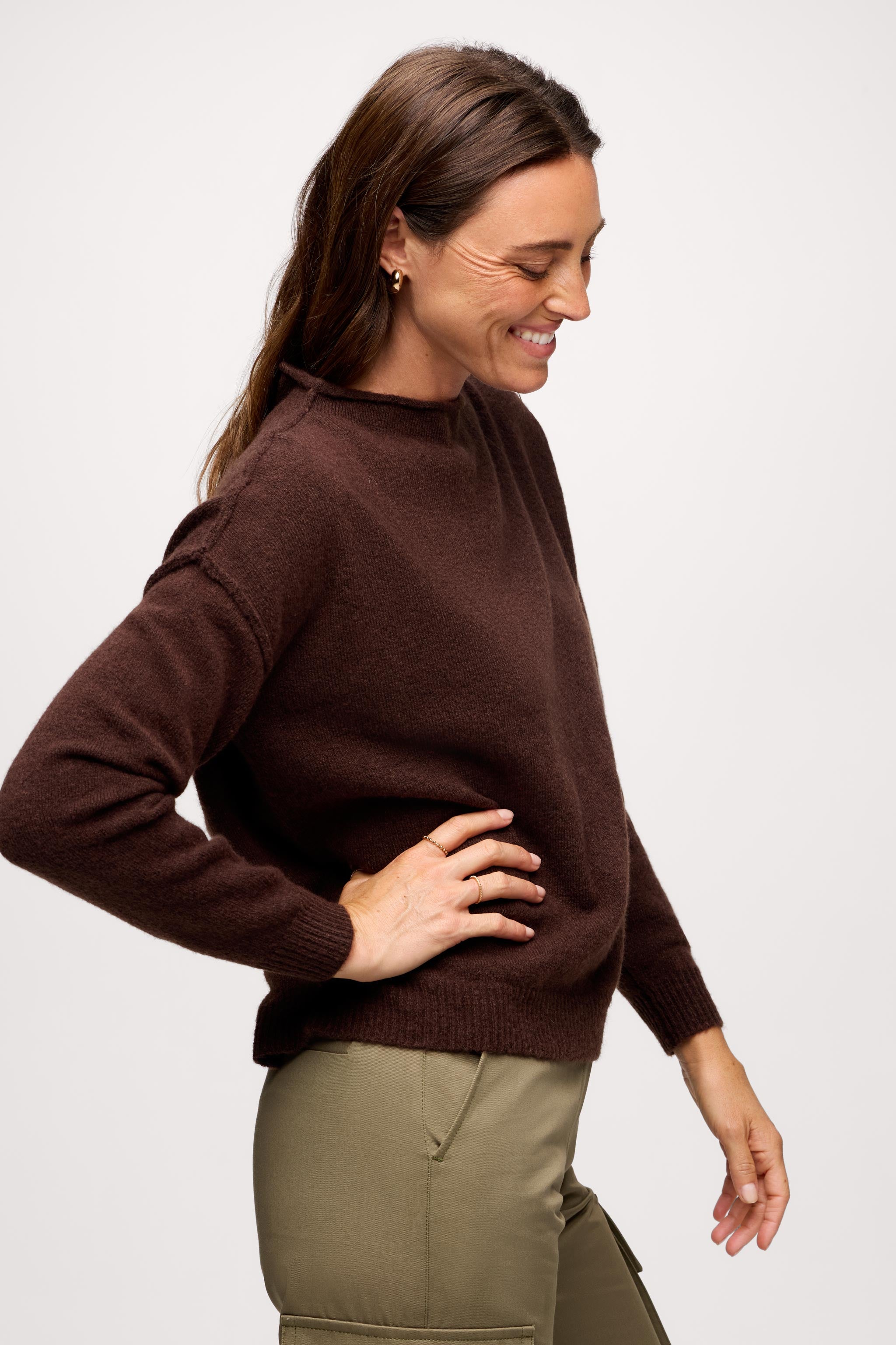 Cozy Knit Mock Neck Sweater