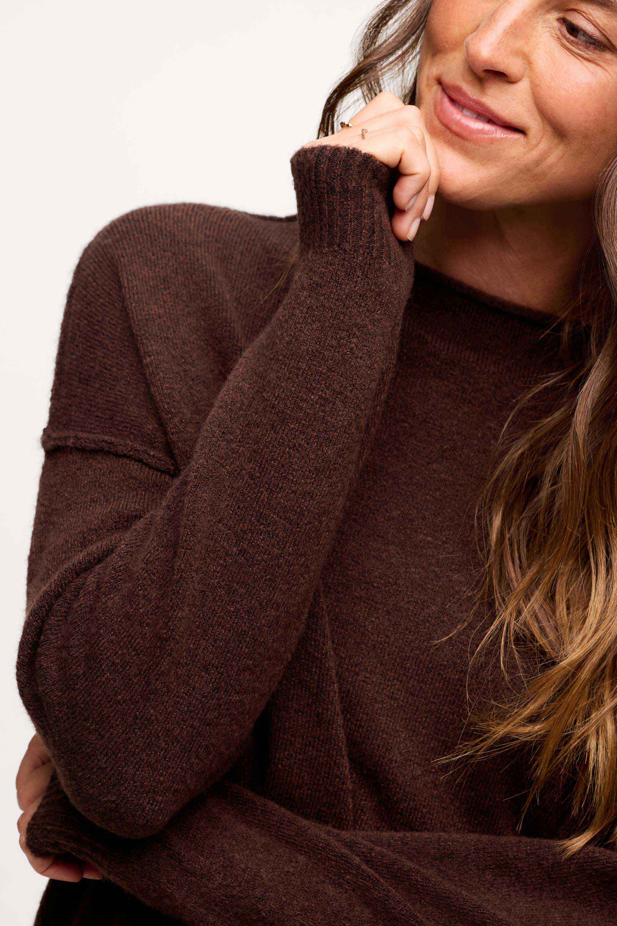 Cozy Knit Mock Neck Sweater
