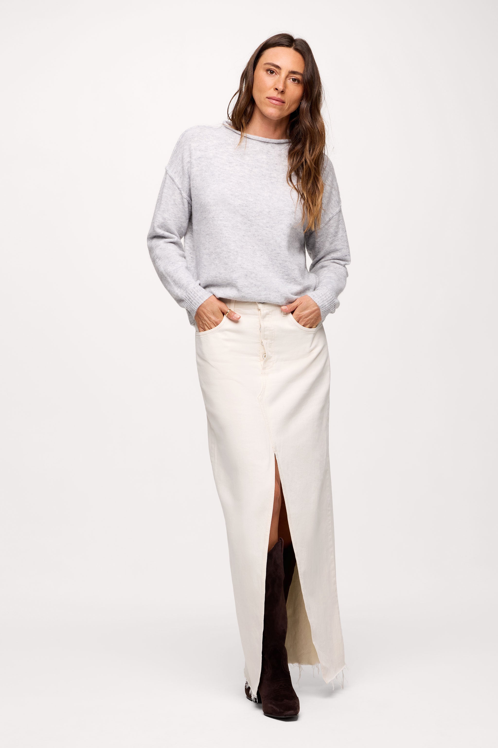 Cozy Knit Mock Neck Sweater