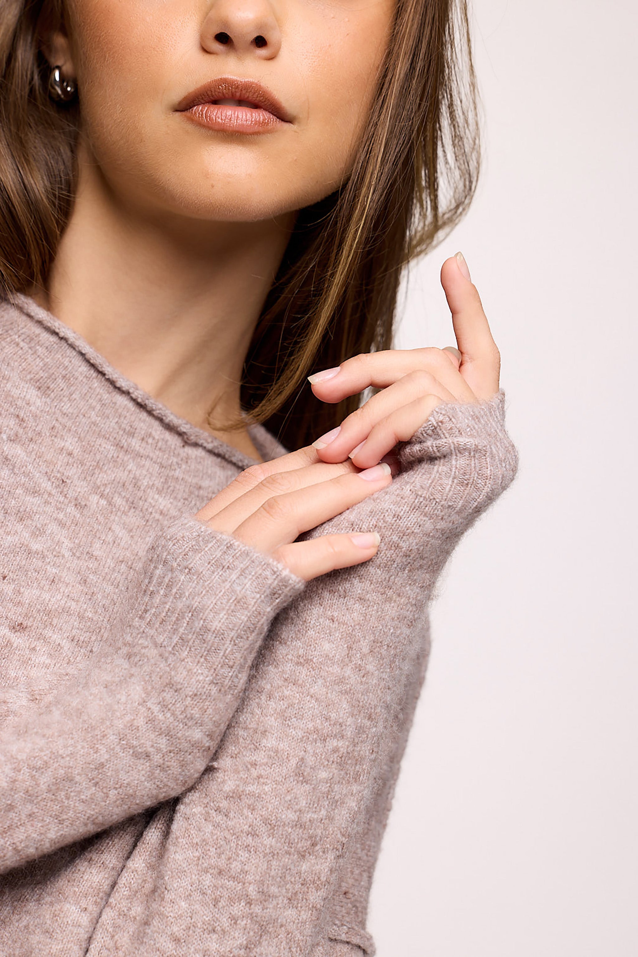 Cozy Knit Mock Neck Sweater