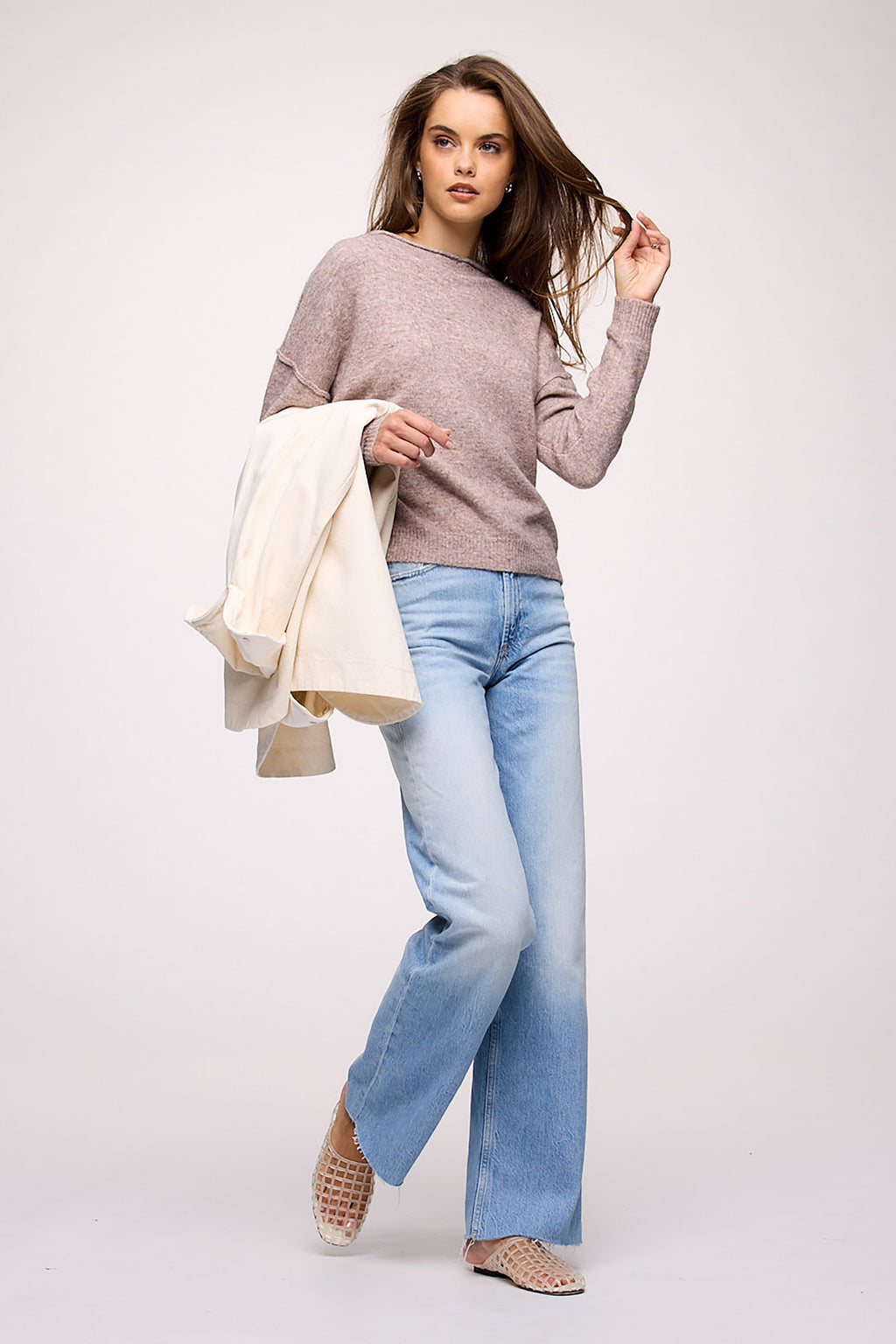 Cozy Knit Mock Neck Sweater